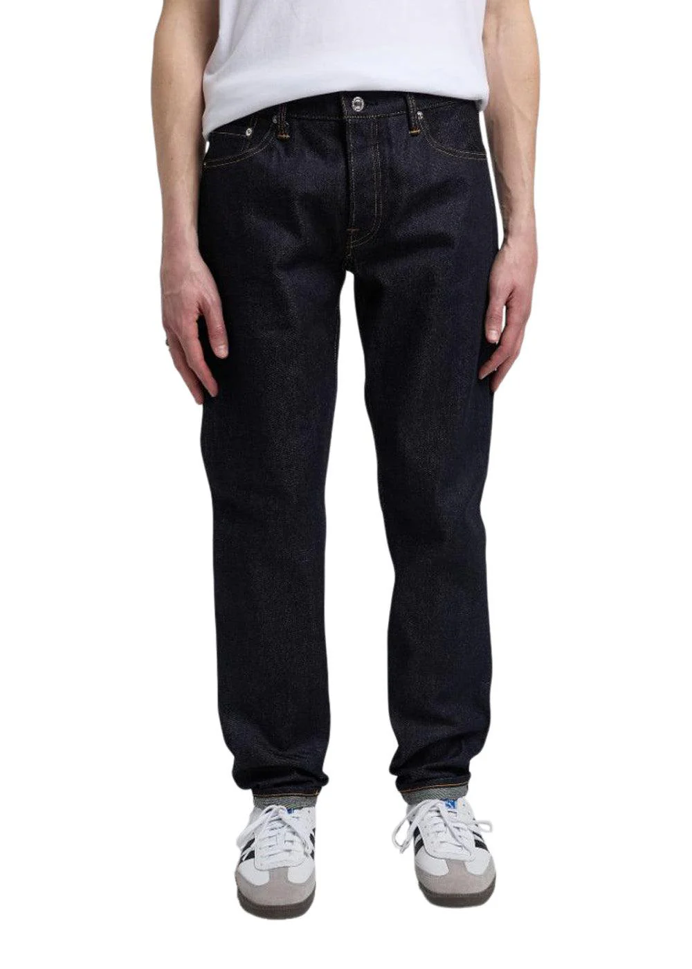 REGULAR TAPERED JEANS - BLUE - UNWASHED - Image 3