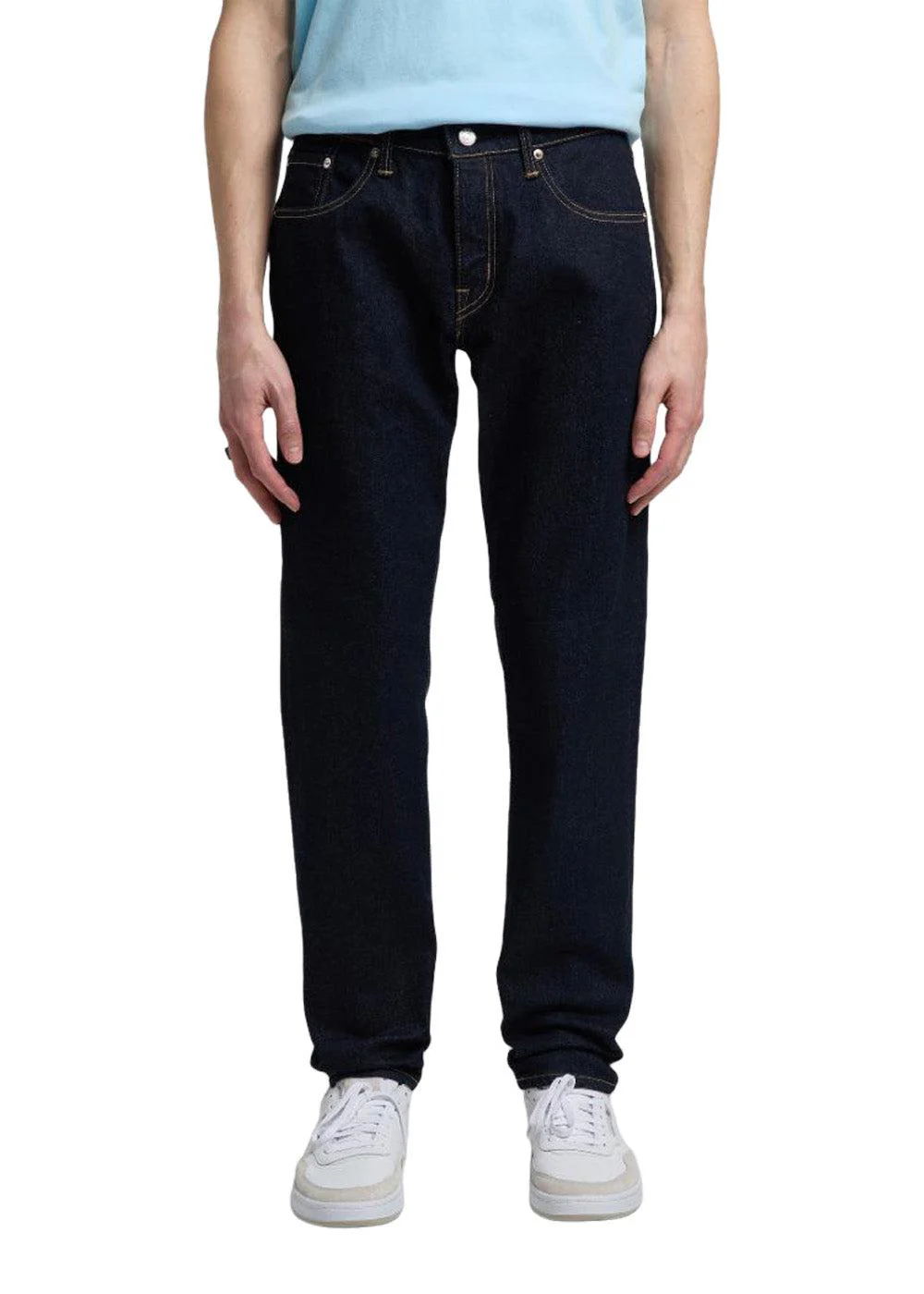 REGULAR TAPERED JEANS - BLUE - RINSED - Blue - Rinsed - Image 3