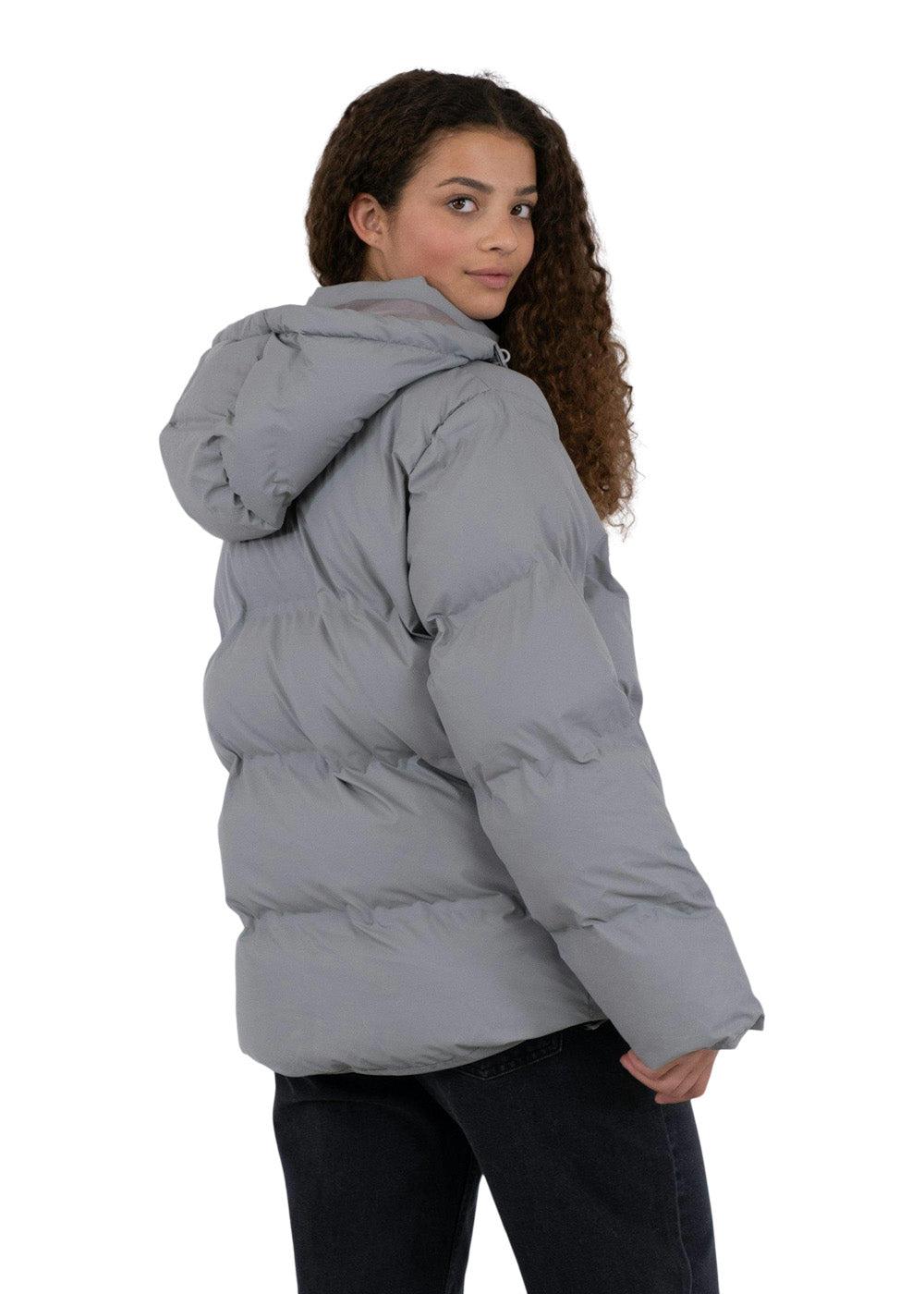 Fox C Puffer Jacket - Light Grey - Image 5