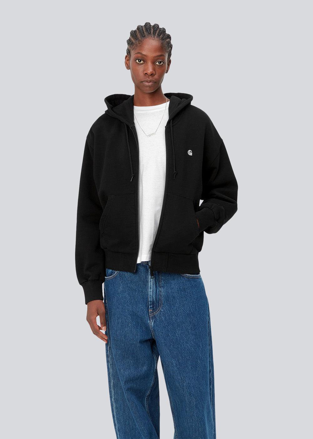 W Hooded Casey Jacket - Black / Silver - Image 3
