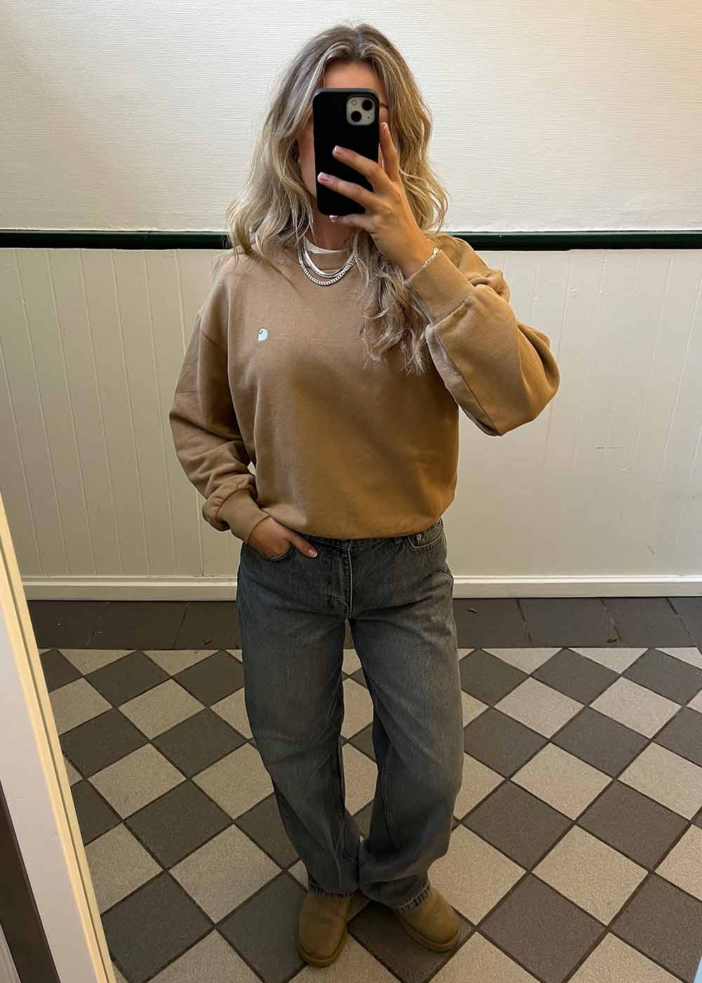 W Casey Sweatshirt - Peanut / Silver - Image 2