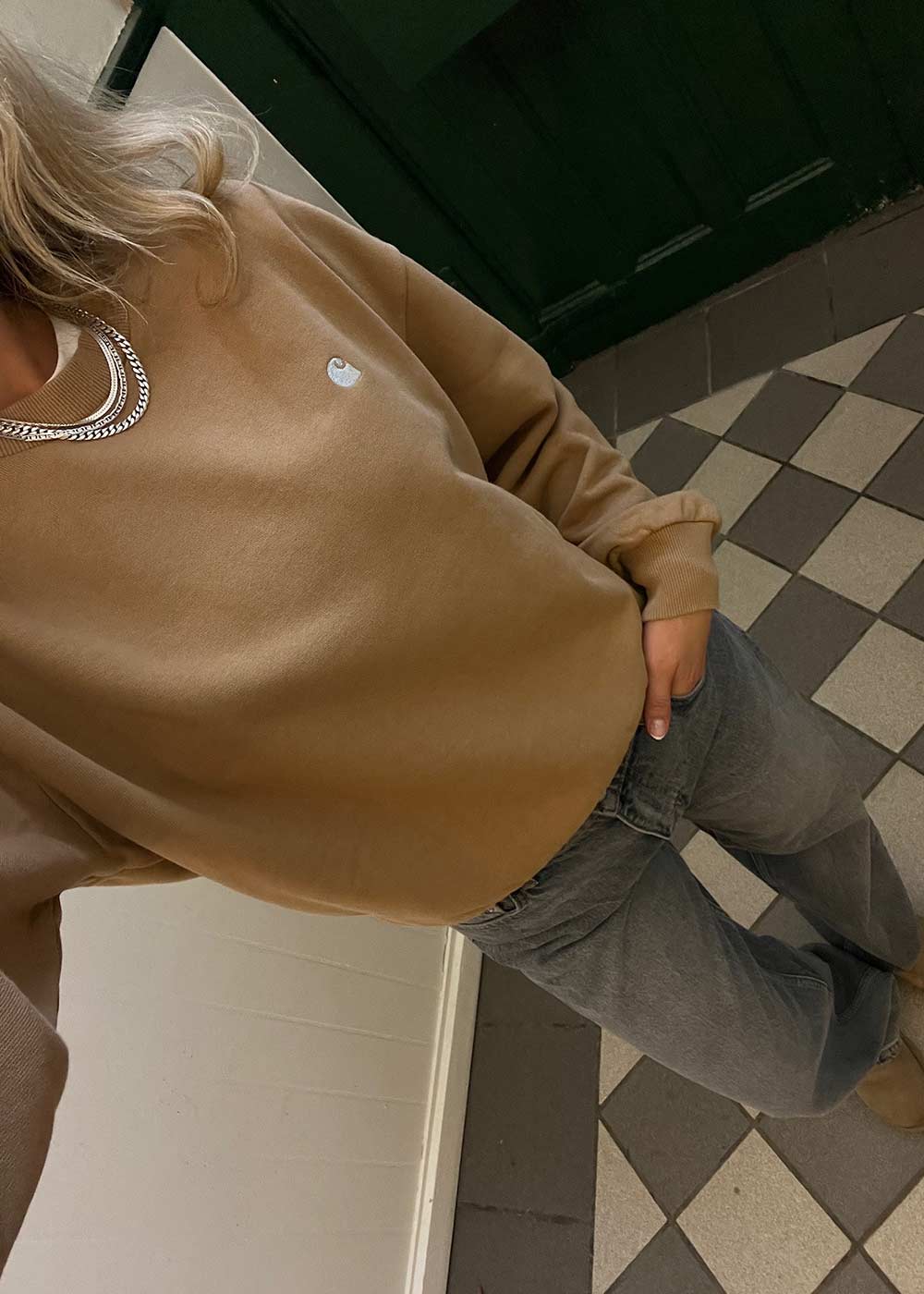 W Casey Sweatshirt - Peanut / Silver - Image 5
