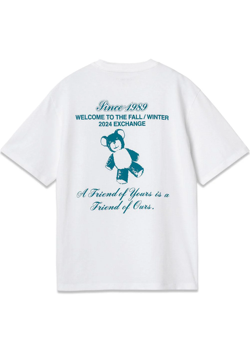W S/S Exchange T-Shirt - White / Blue - Image 4