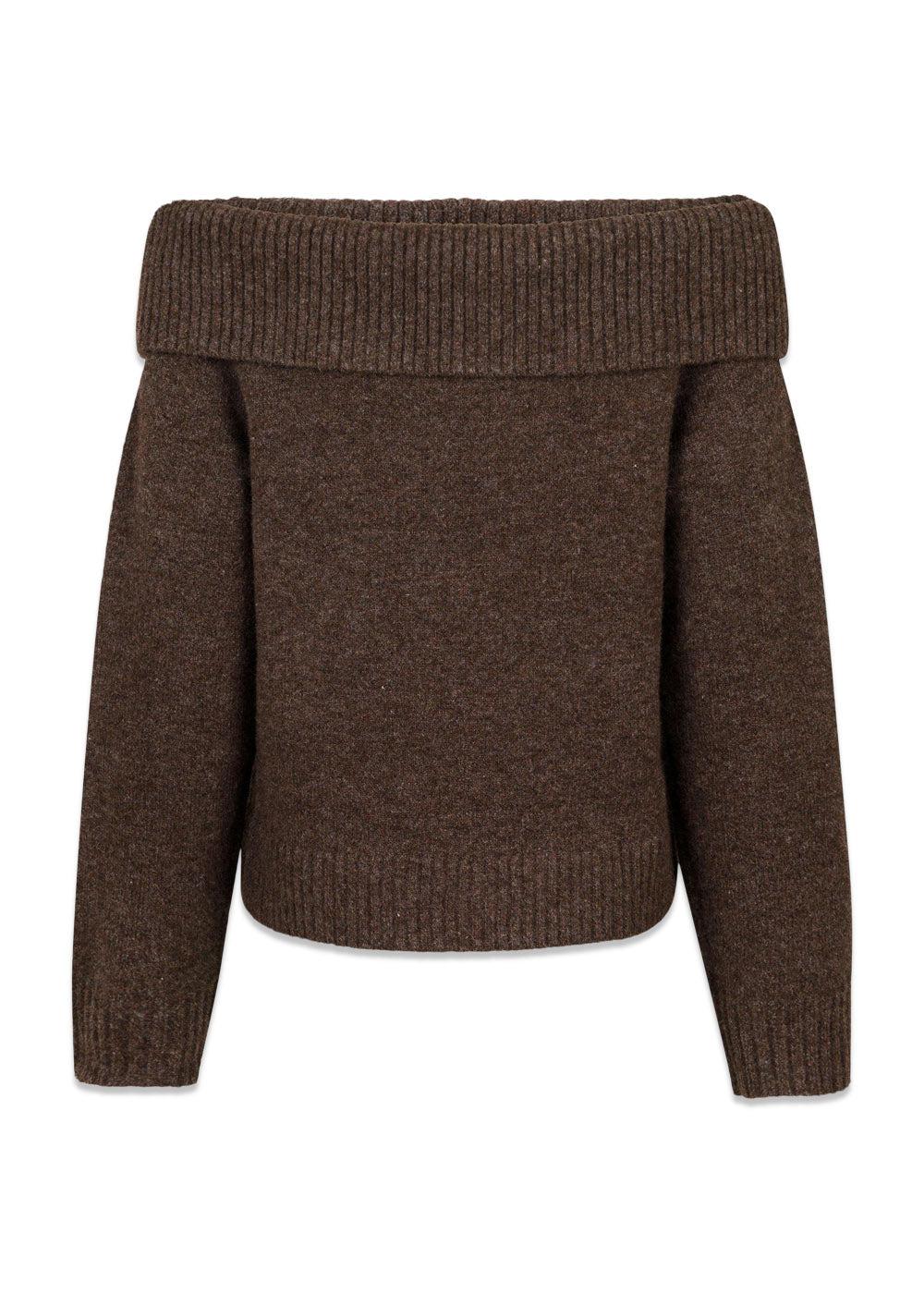 Jane Knit Blouse - Brown Melange - Image 2