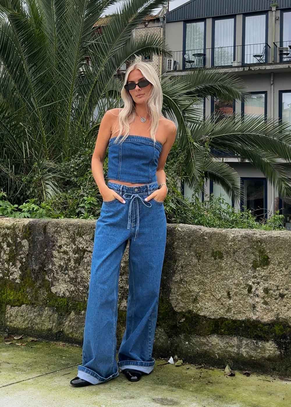IsoldeMD solid pants - Distressed Blue - Image 4