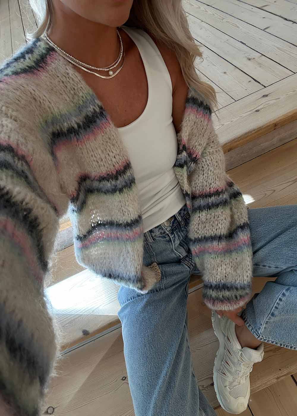 BCCAYENNE striped cardigan - Pastel - Image 3