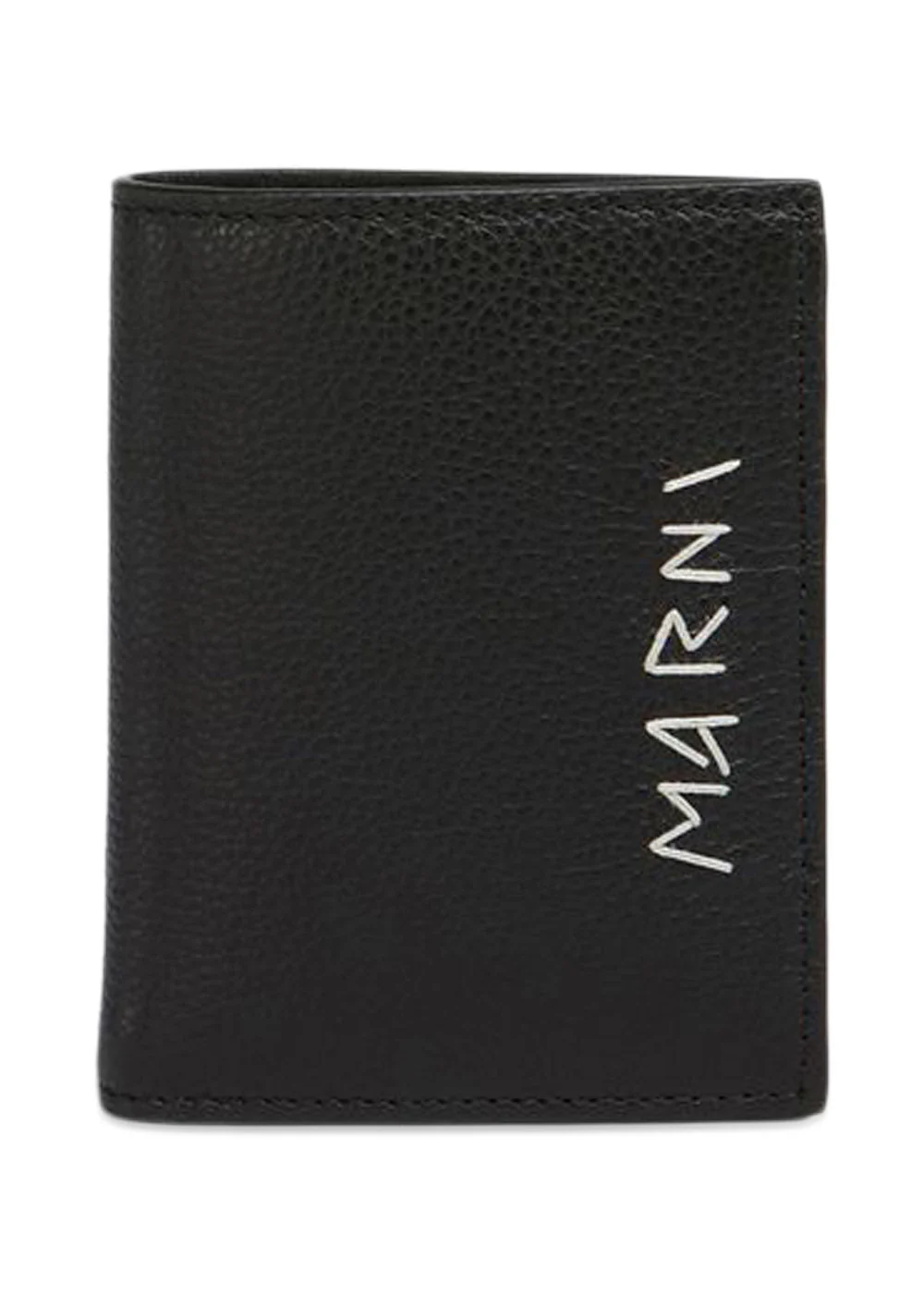 LEATHER BIFOLD WALLET WITH MARNI MENDING - Black - Image 2
