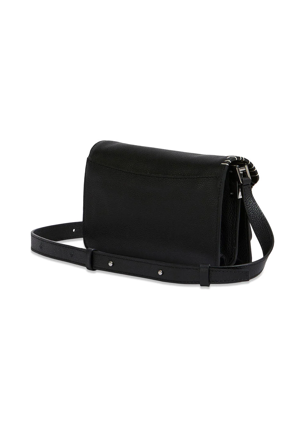 LEATHER SHOULDER BAG WITH MARNI MENDING - Black - Image 2