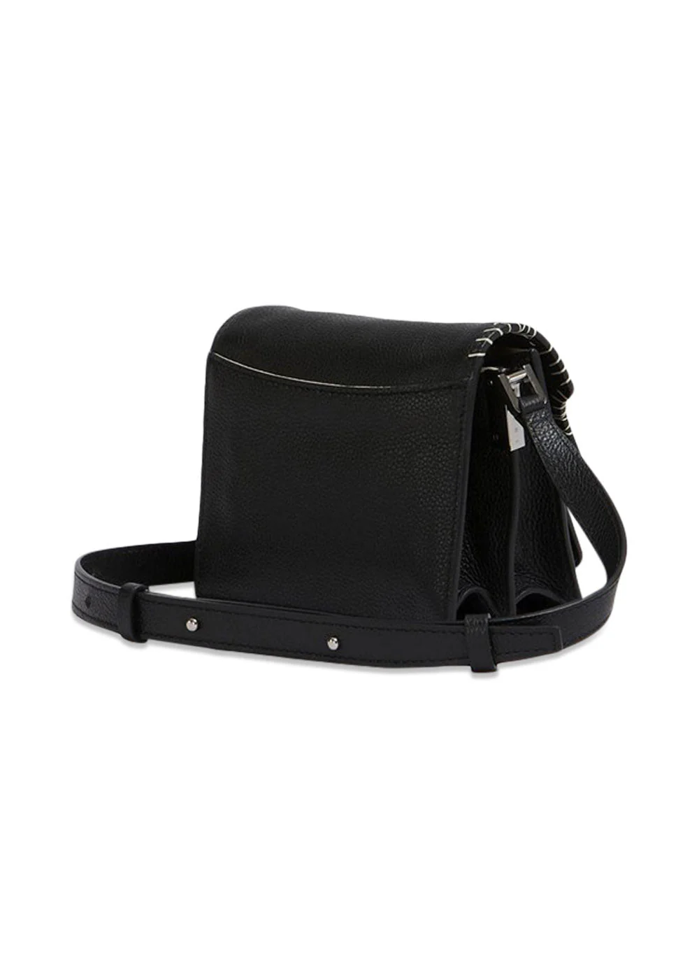LEATHER SHOULDER BAG WITH MARNI MENDING - Black - Image 2