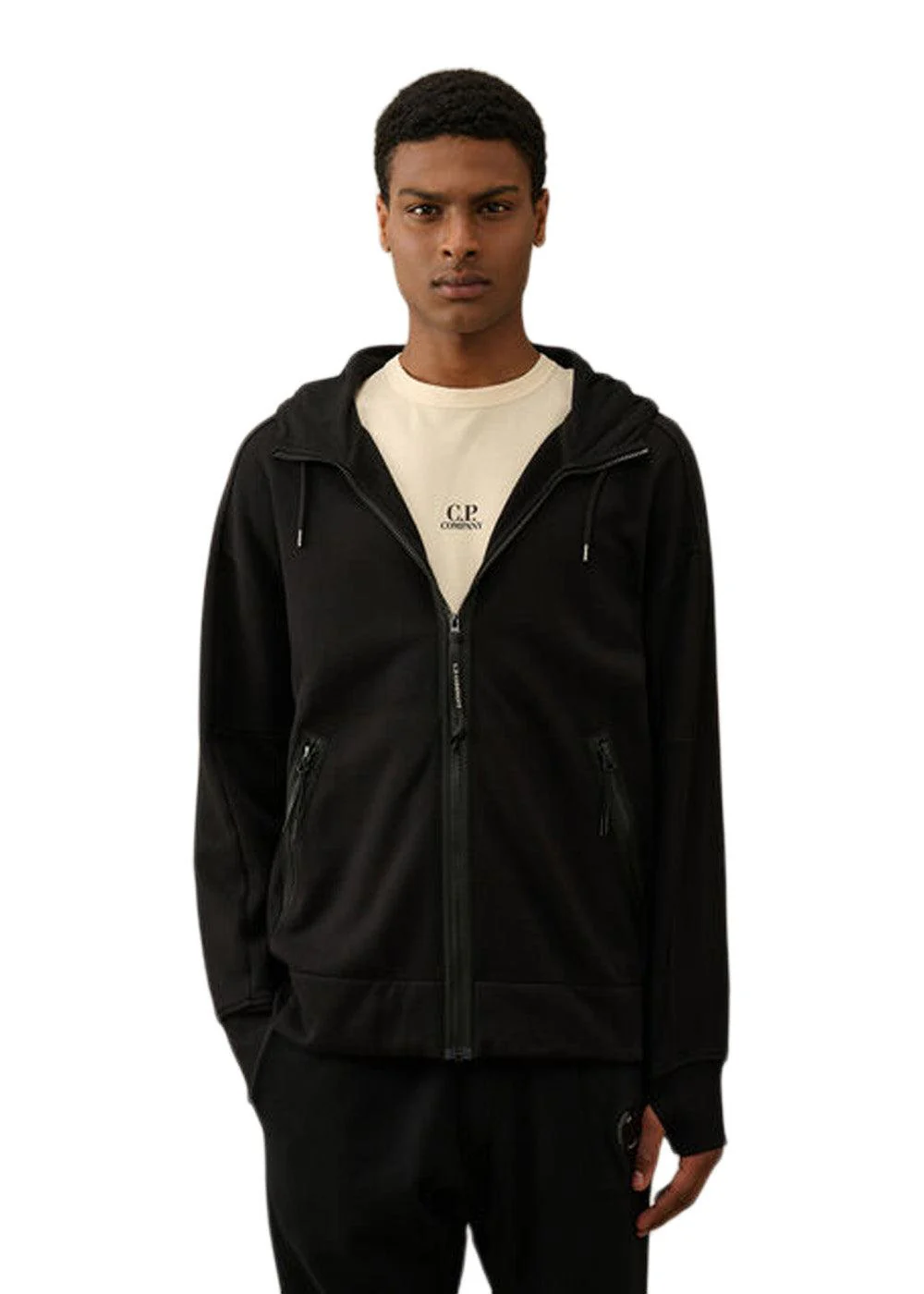 SWEATSHIRTS - HOODED OPEN - Black - Image 2