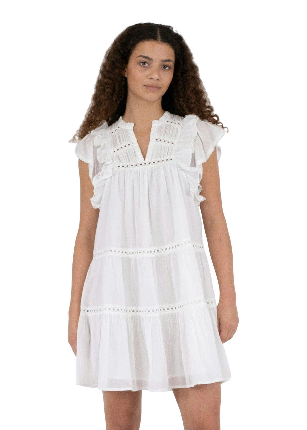 Jamma S Voile Dress - White - Image 3