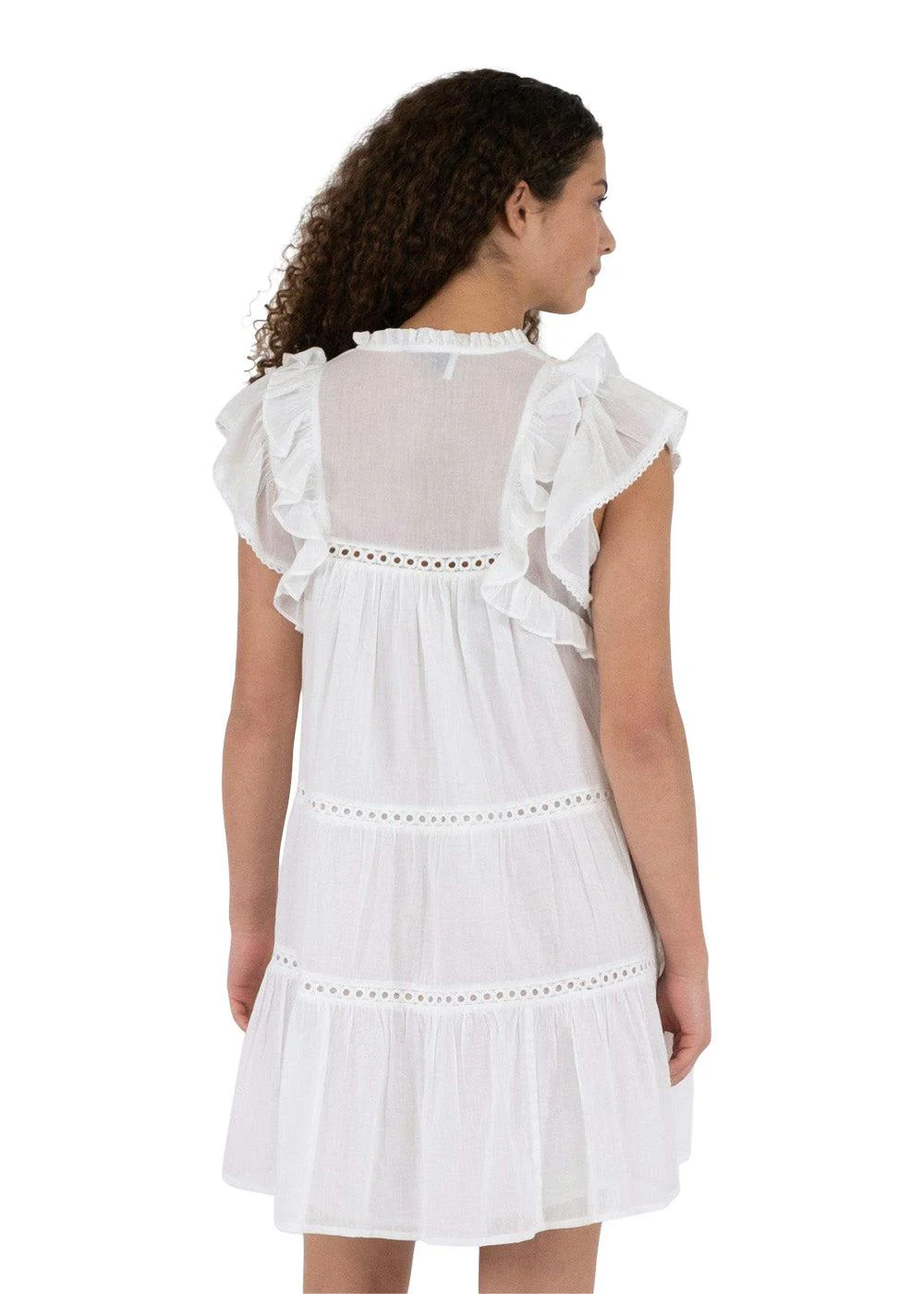 Jamma S Voile Dress - White - Image 4