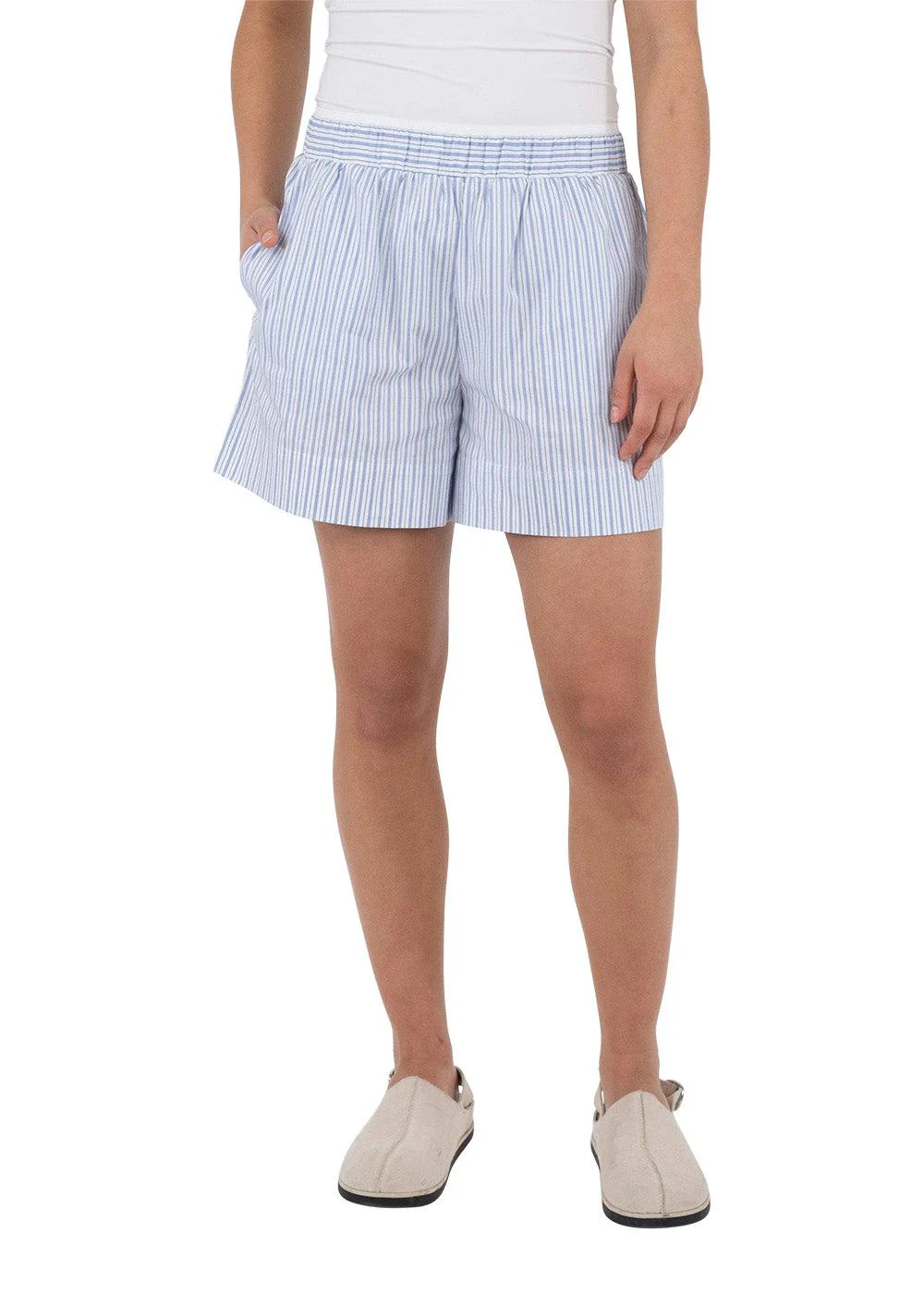 Shady Stripe Shorts - Light Blue - Image 4