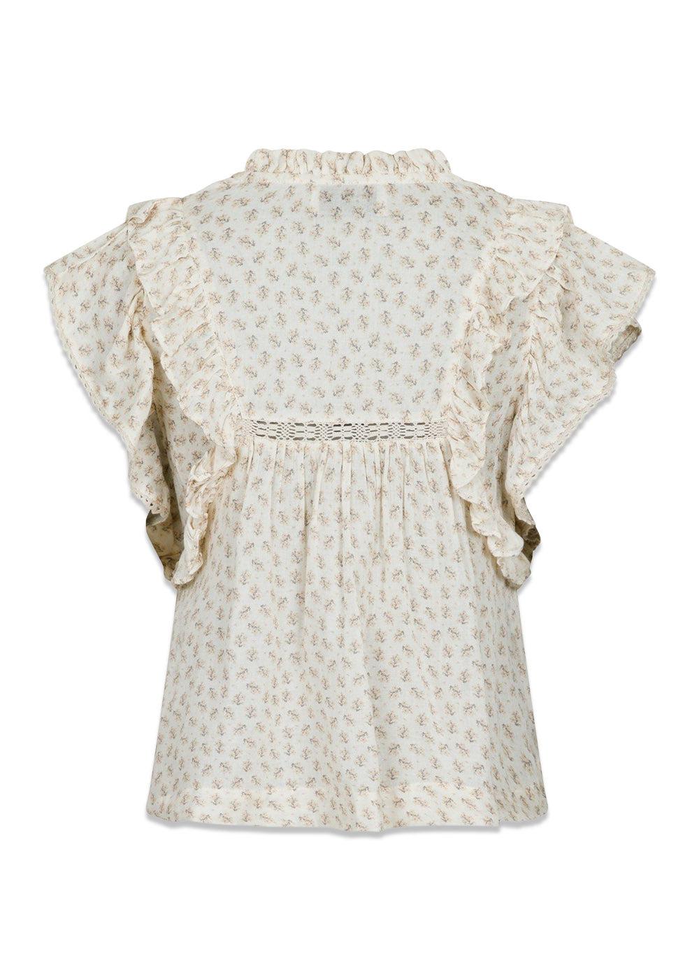 Jayla Basic Blossom Top - Creme - Image 2