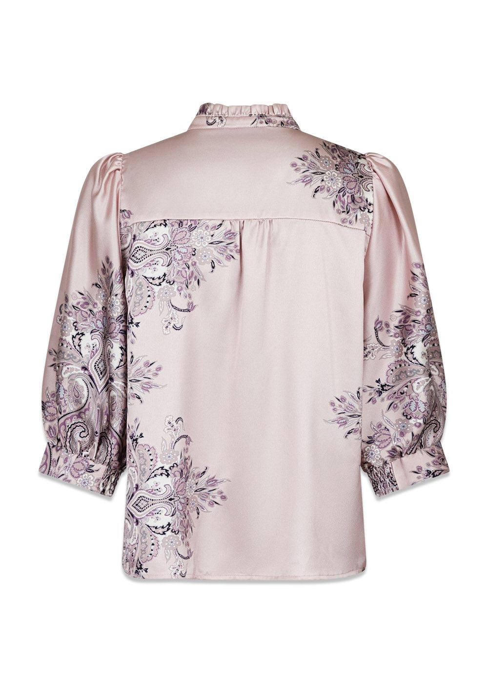 Roselle Paisley Border Blouse - Dusty Rose - Image 2