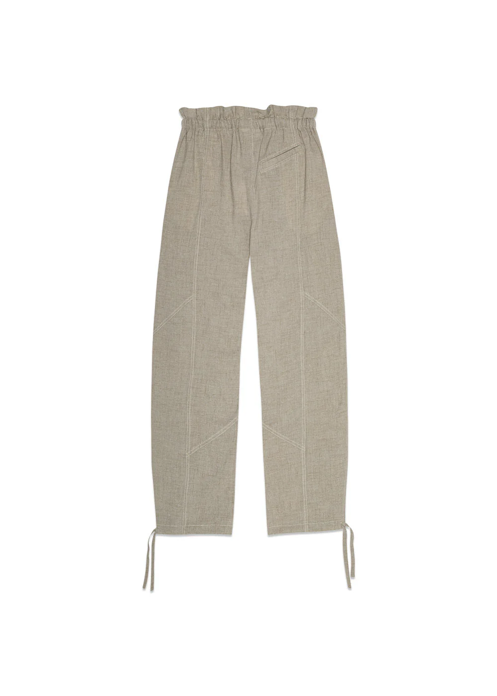 Light Melange Suiting Elasticated Waist Pants - Alfalfa - Image 2