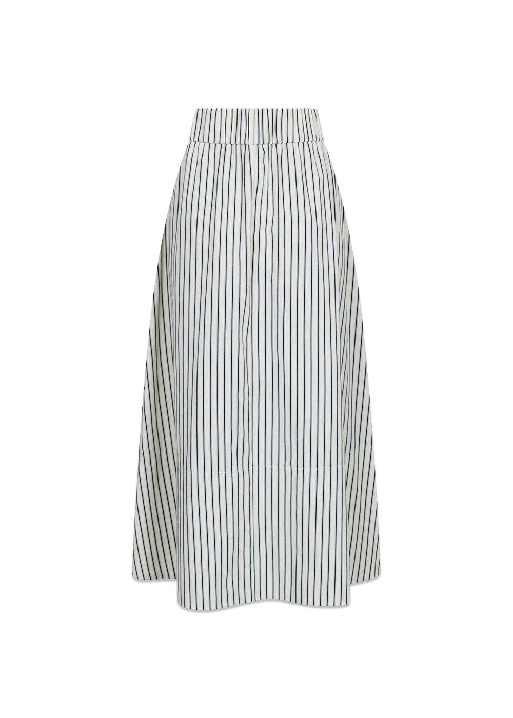 Yara Long Stripe Skirt - Creme - Image 2