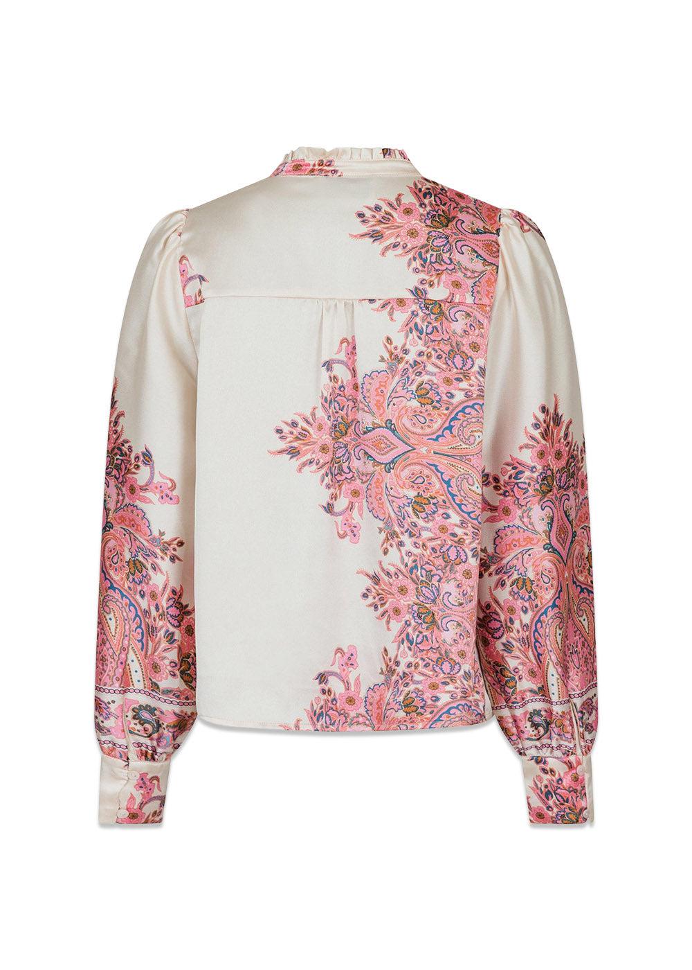 Massima Paisley Border Blouse - Light Pink - Image 2