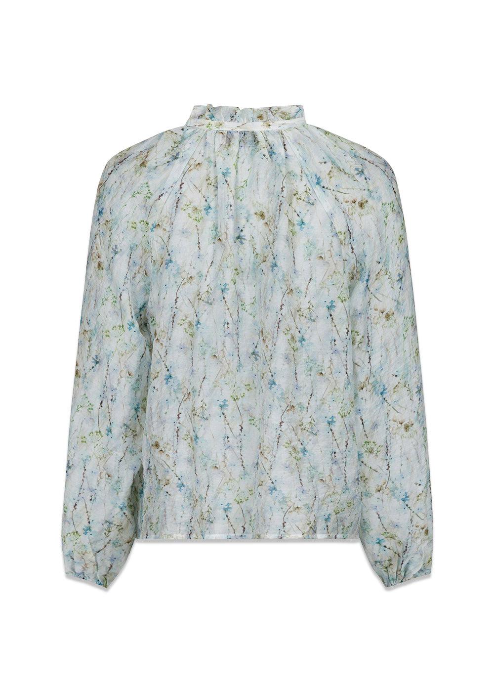 Solbi Whispering Blooms Blouse - Light Blue - Image 2