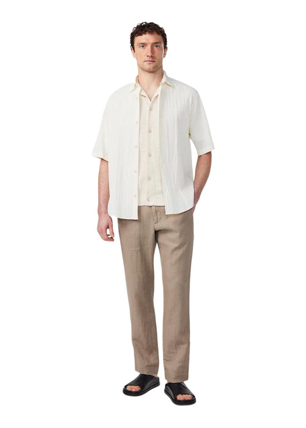 Theo Linen 1454 - Greige - Image 2