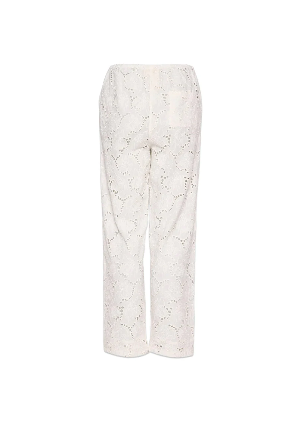 ASTA LEFTOVER BRODERIE ANGLAISE PANTS - White Swan - Image 4