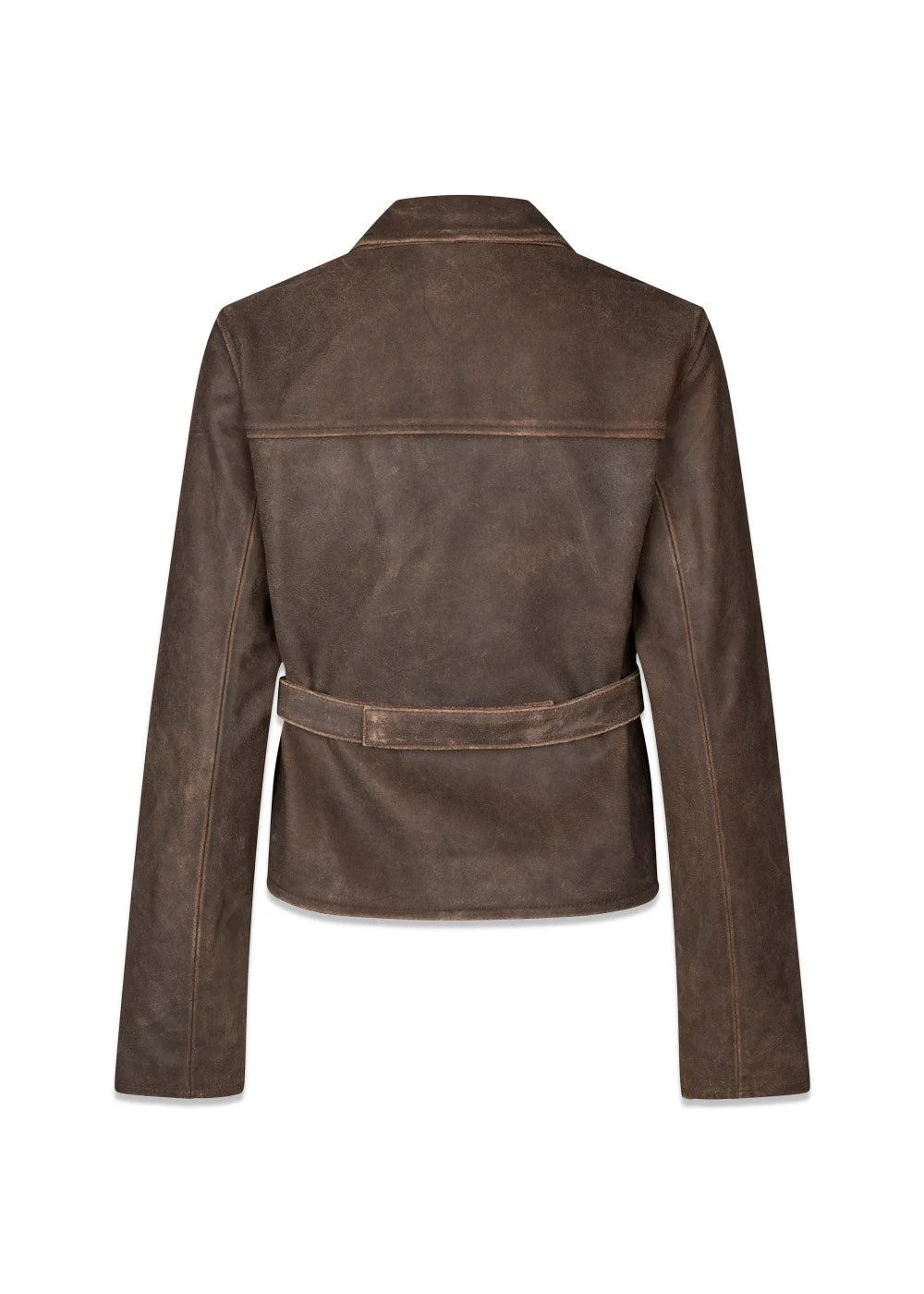 Ride Leather Blazer - Dark Brown Worn - Image 2