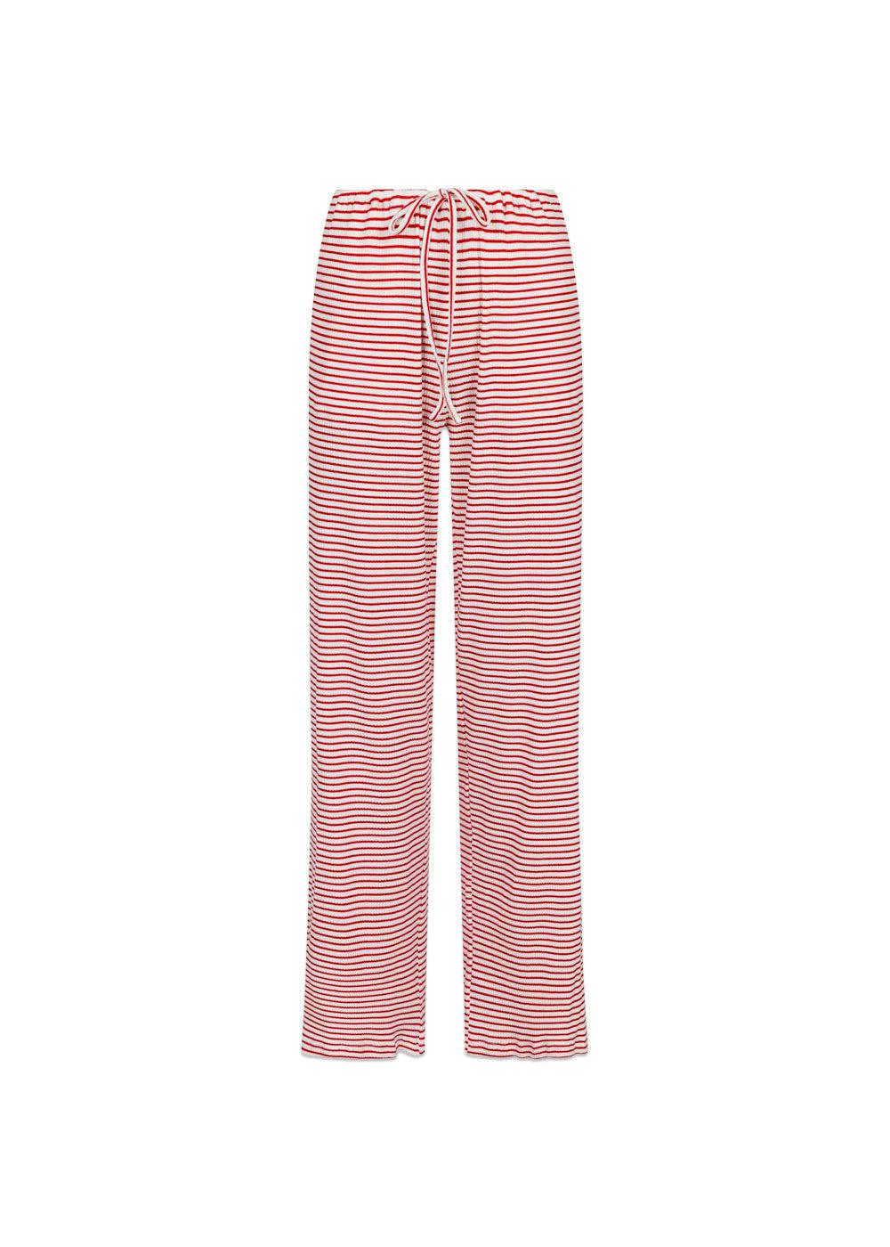 Geri Stripe Pants - Red