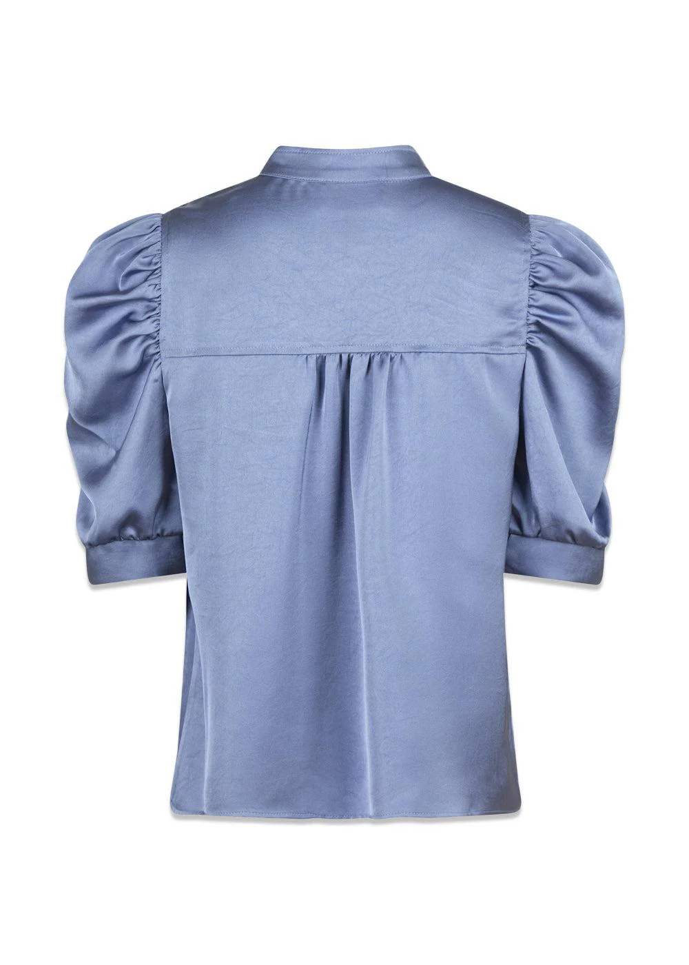 Roella Heavy Sateen Blouse - Smoke Blue - Image 3