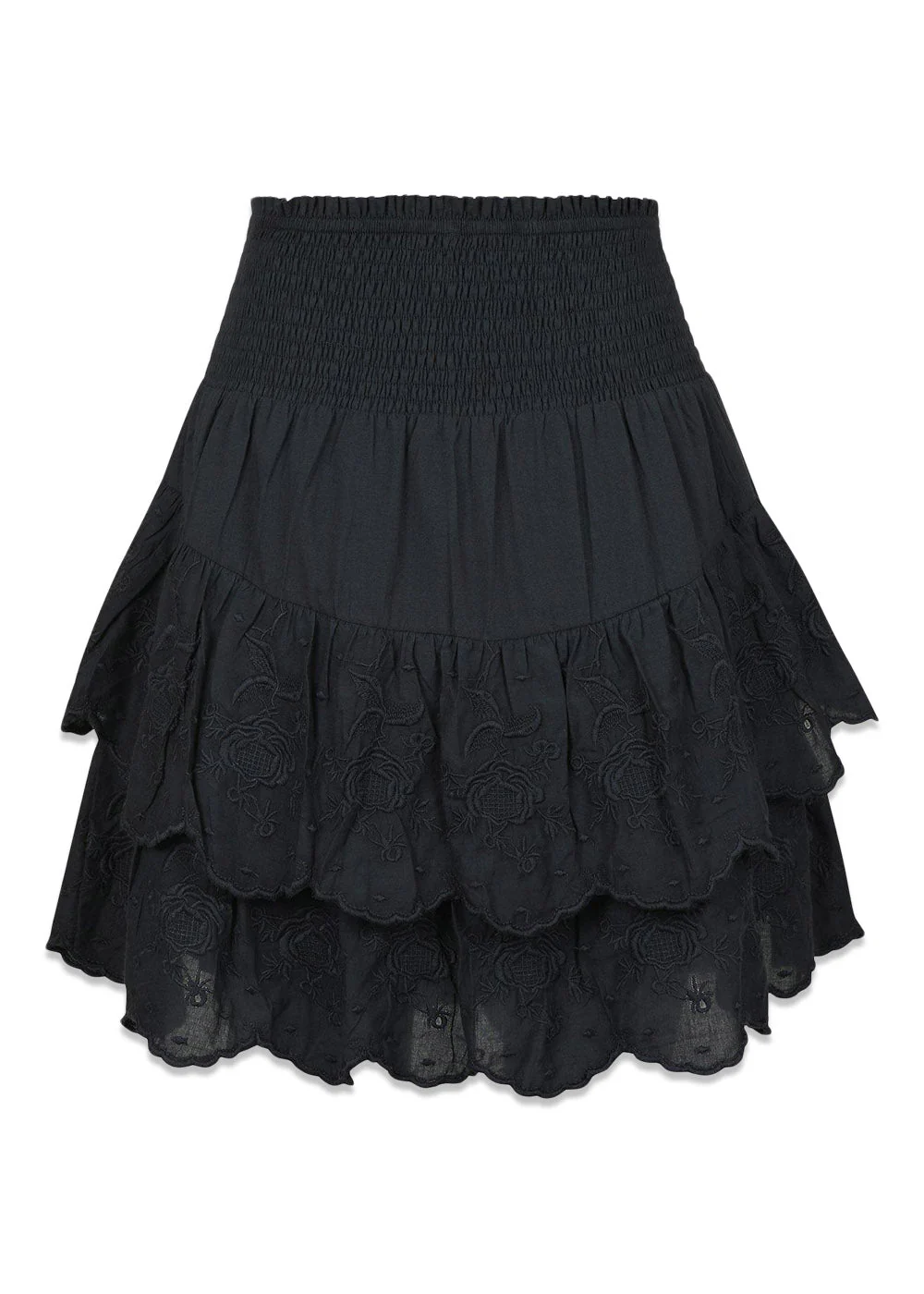 Line Emb Skirt - Navy - Image 2