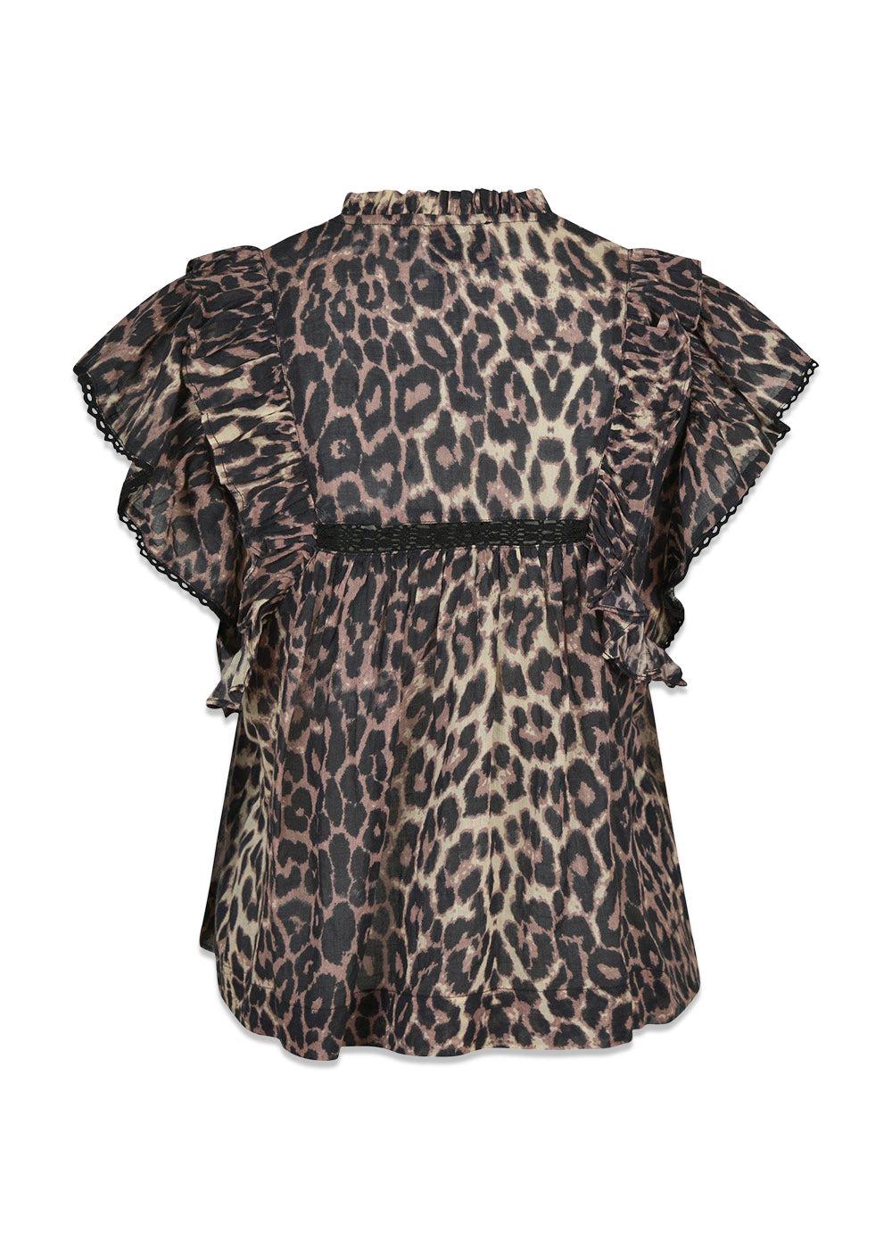 Jayla Leo Voile Top - Leopard - Image 2