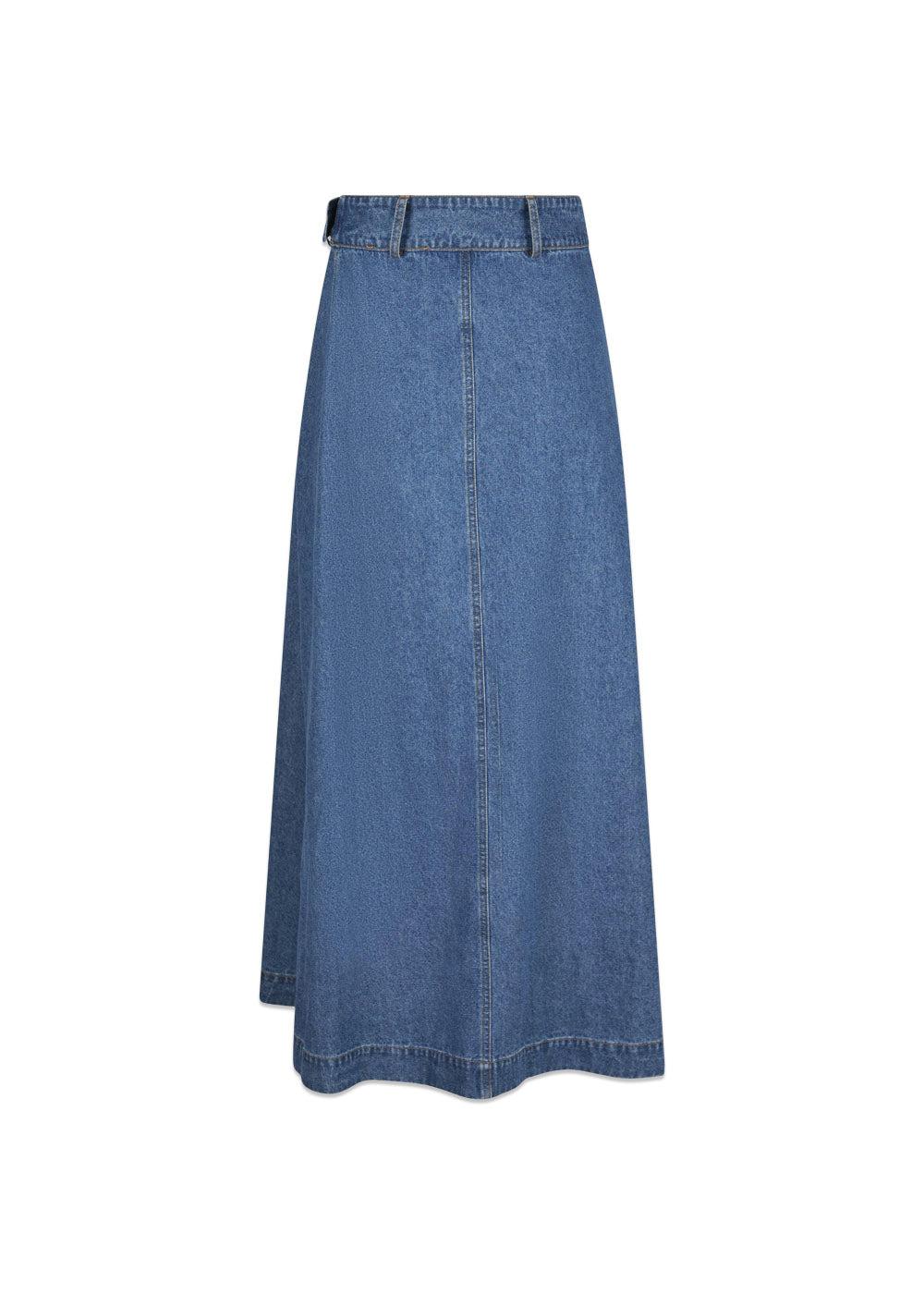 Nina Wrap Denim Skirt - Blue - Image 2