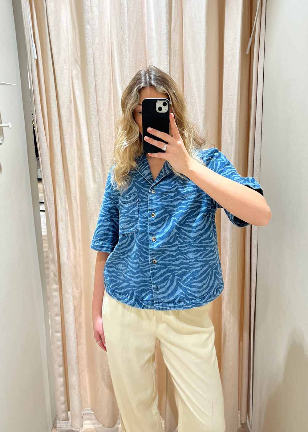 MaseMD print SS shirt - Blue Zebra - Image 2