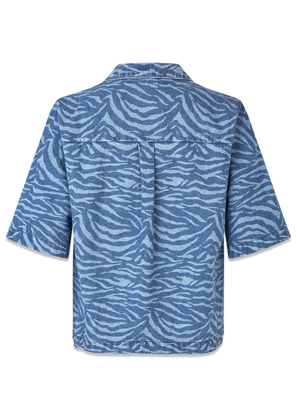 MaseMD print SS shirt - Blue Zebra - Image 3