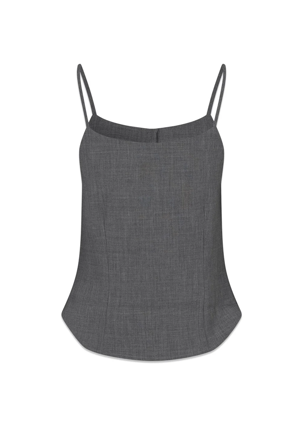 MikkelineMD strap top - Dark Grey Melange - Image 2