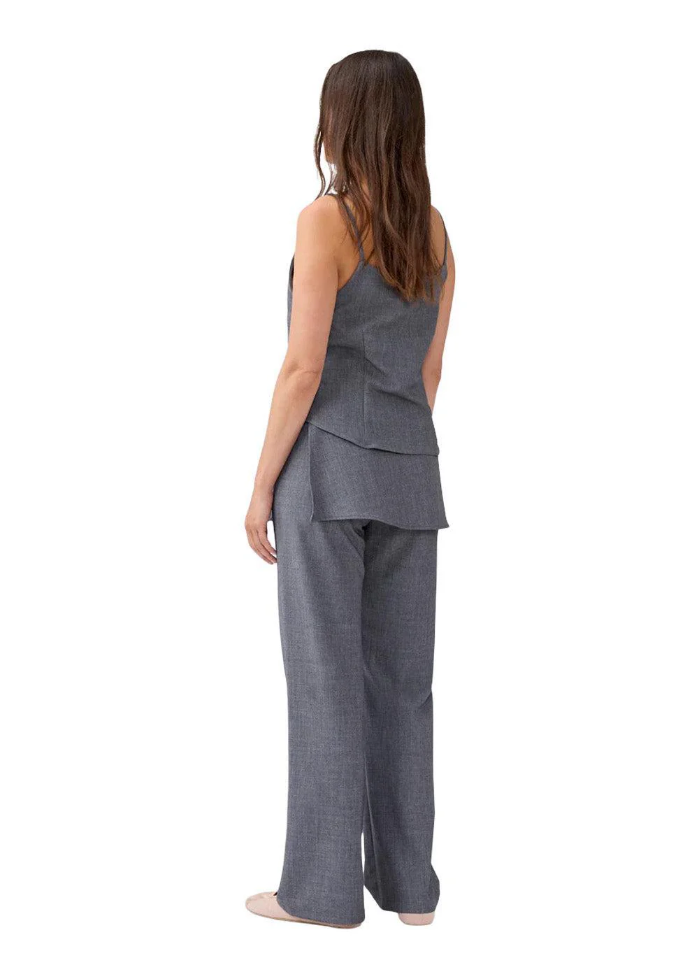 MikkelineMD strap top - Dark Grey Melange - Image 4