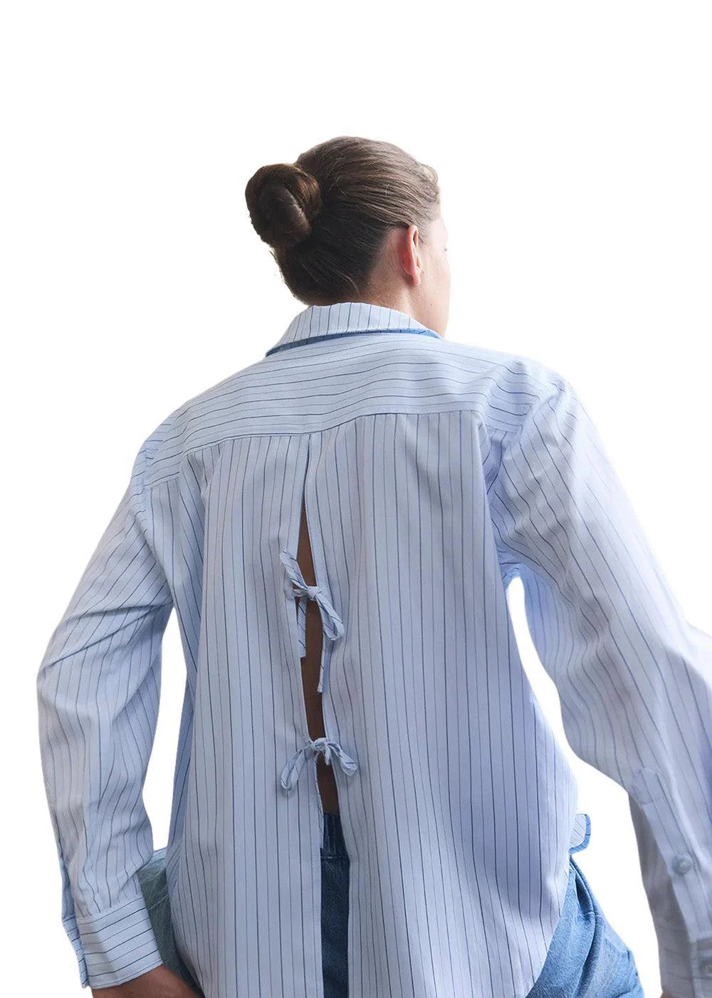 MilleMD stripe shirt - Light Blue & Navy Stripe - Image 7