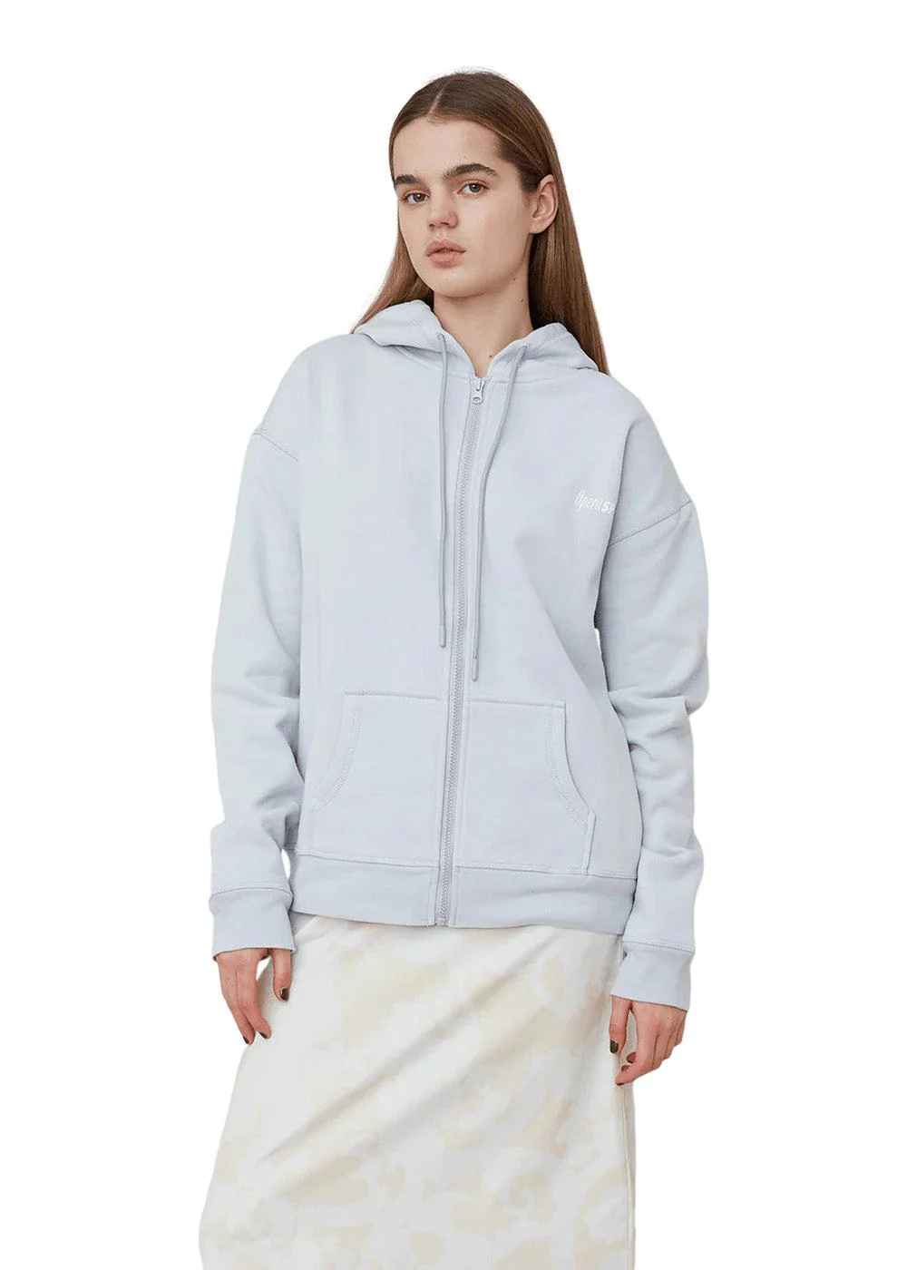 GABRIEL UNISEX FULL ZIP HOODIE - Gray Violet - Image 2
