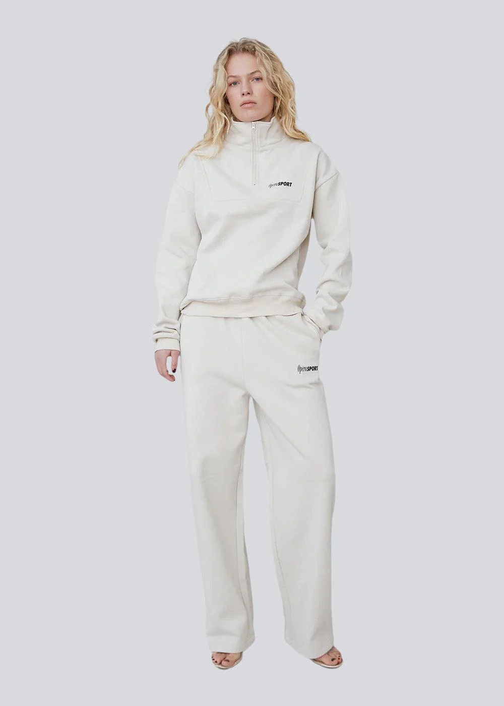 RAYAN UNISEX SWEATPANTS - Oat Milk - Image 2