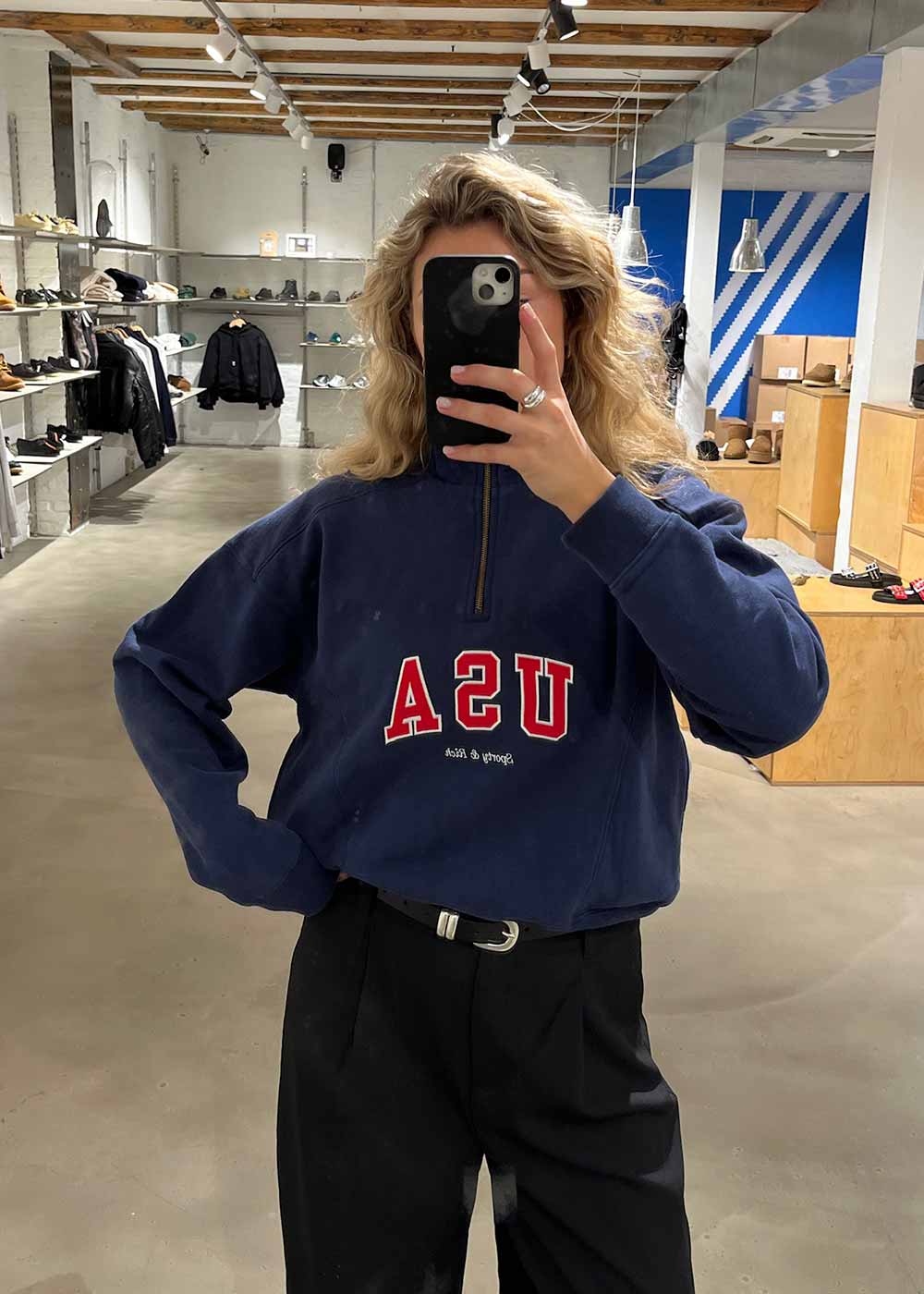 USA Quarter Zip - Navy - Image 3