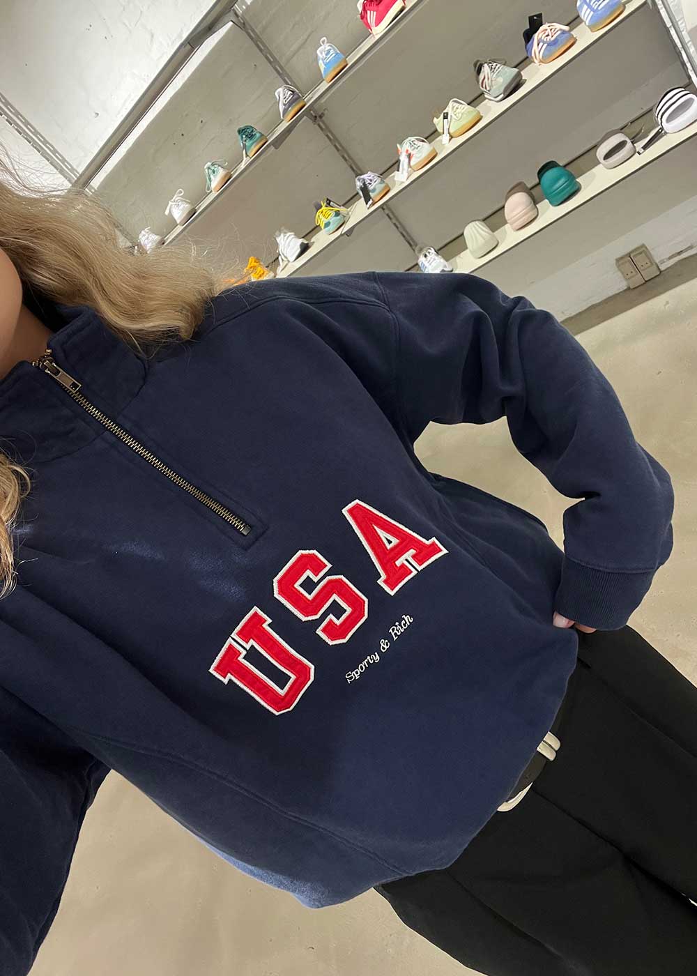 USA Quarter Zip - Navy - Image 5