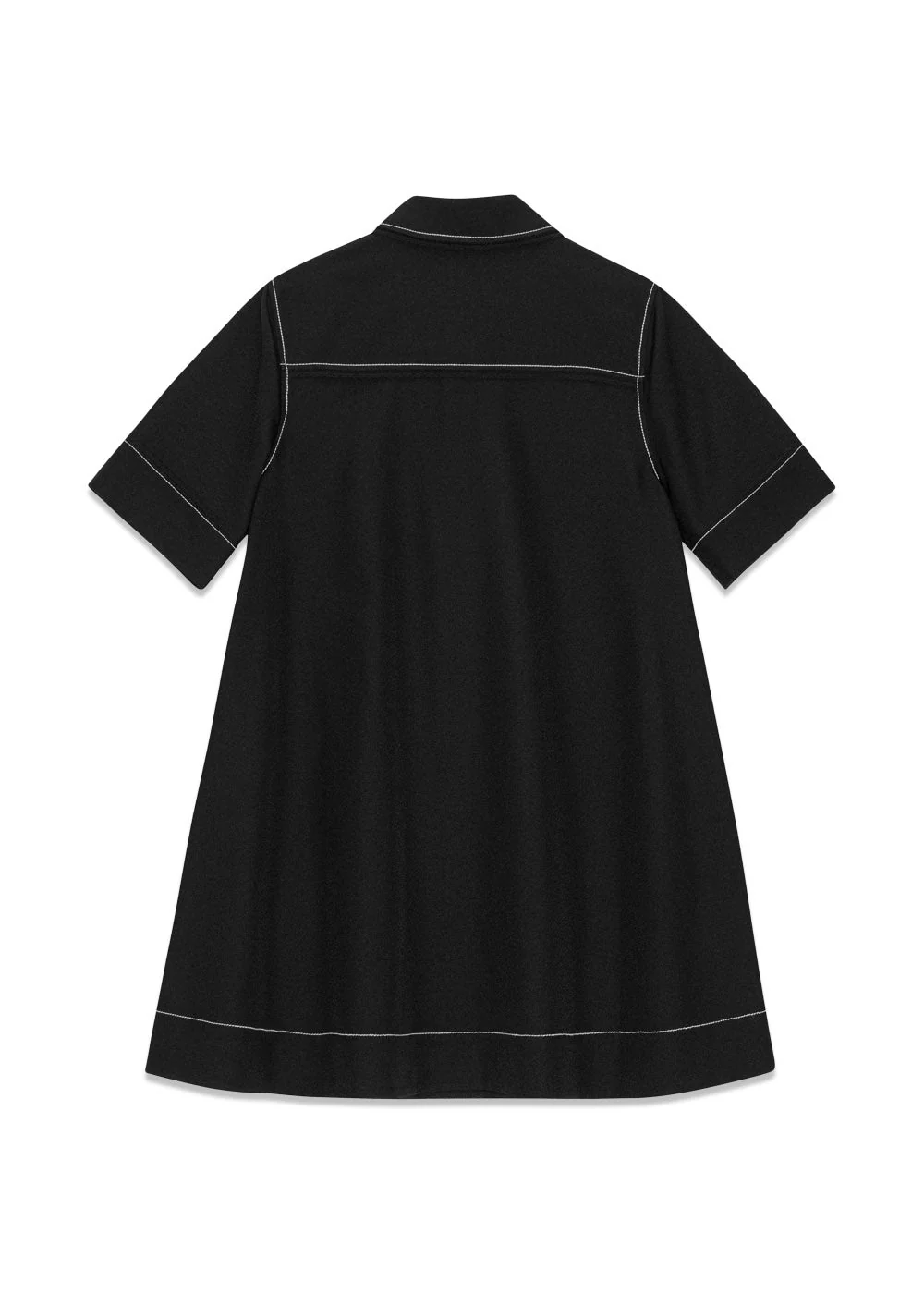 Crepe Sable Mini Dress - Black - Image 2