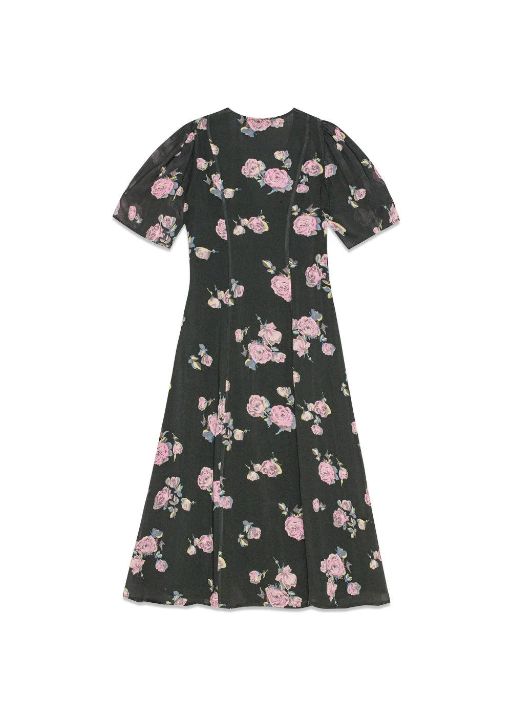 Fluid Crepe Wrap Midi Dress - Climbing Ivy - Image 2