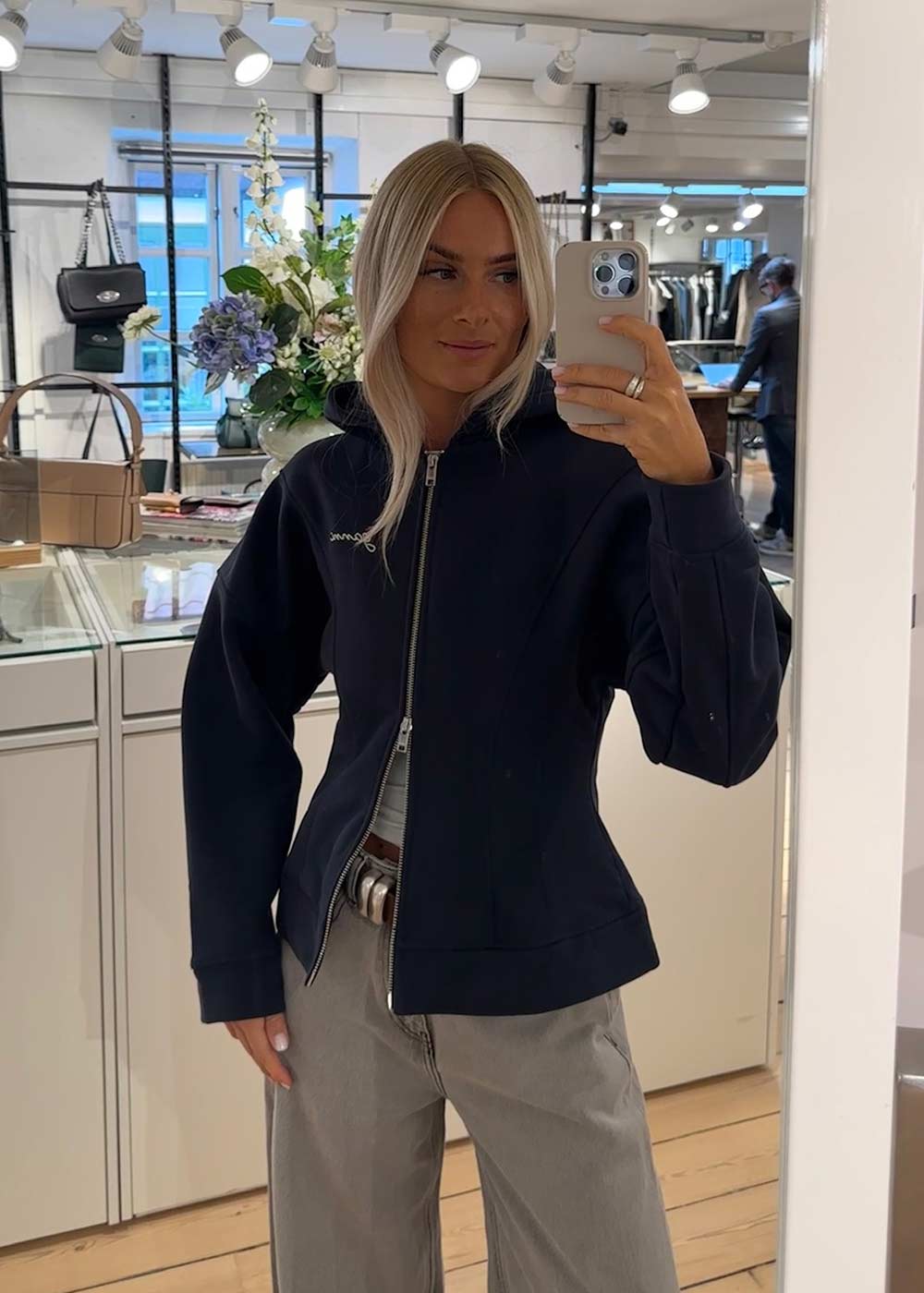 Heavy Fleece Zip Hoodie - Sky Captain - Image 2