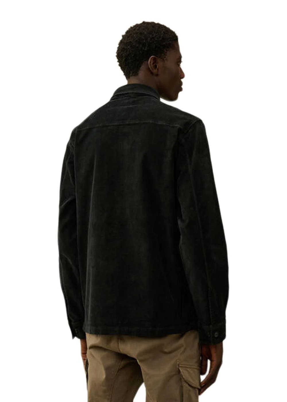 SHIRT LONG SLEEVE CORDUROY - Black - Image 3