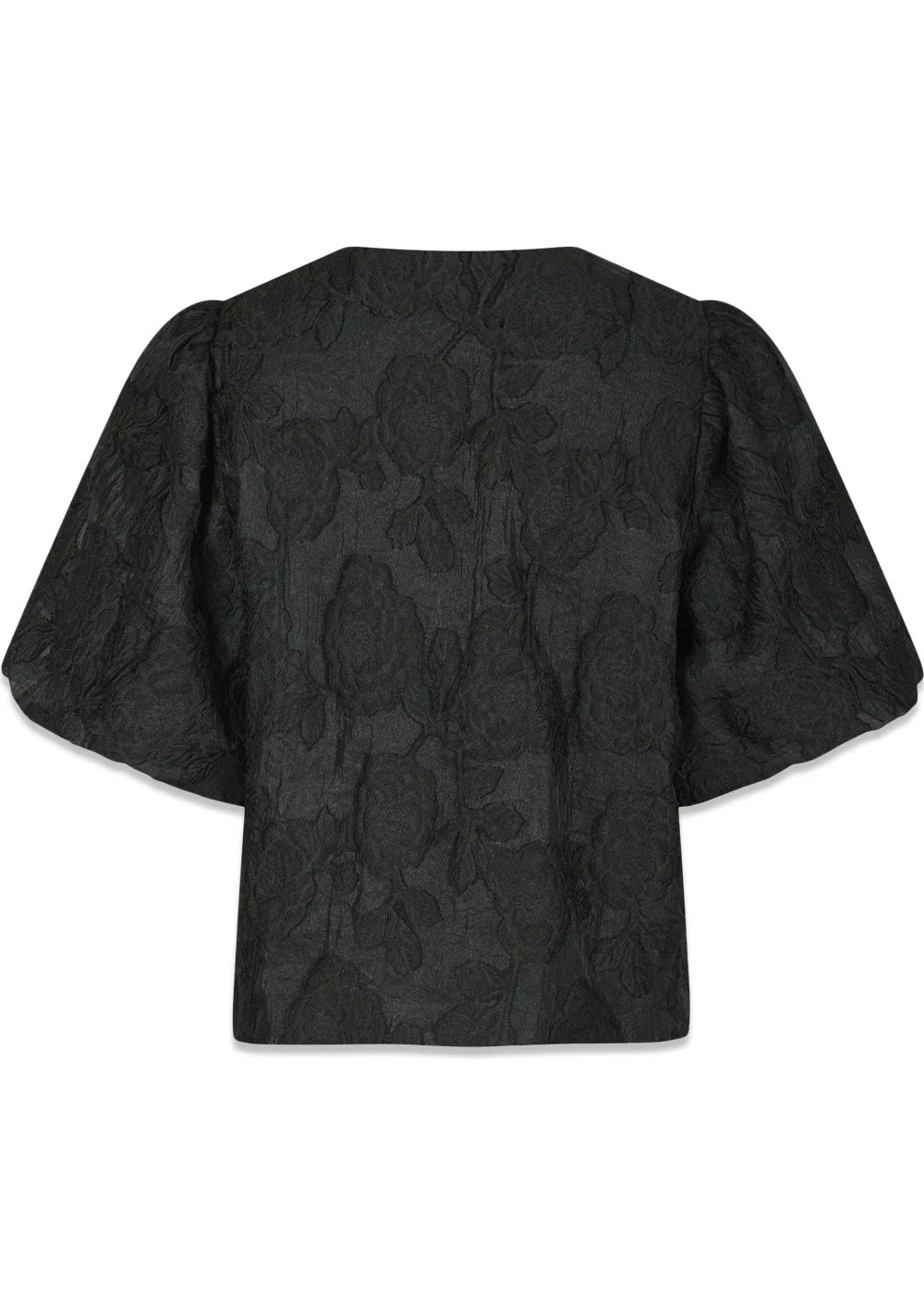 Aska Jacquard Blouse - Black - Image 3