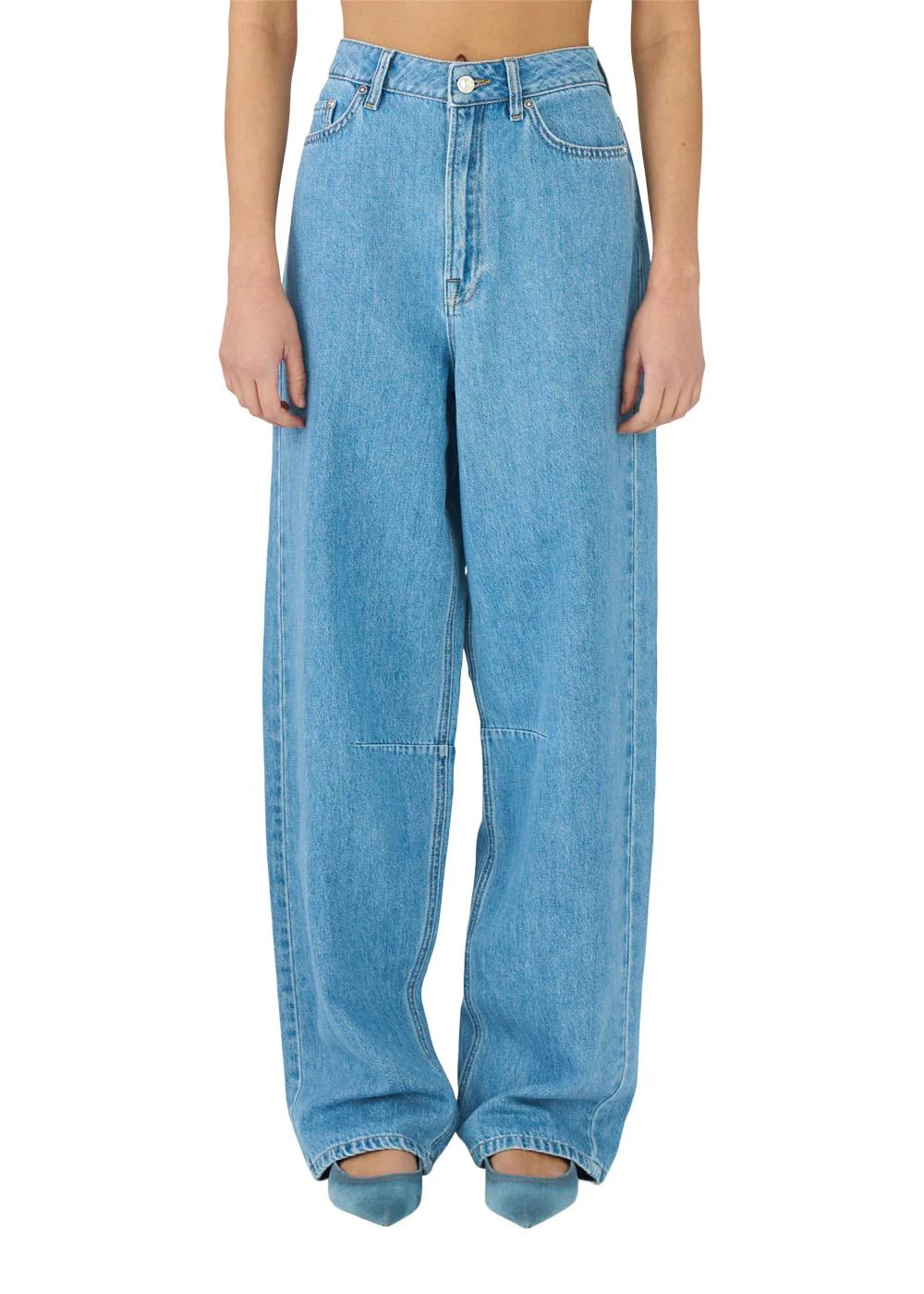Janice Slung Jeans Wash Mid Blue - Denim Blue - Image 3
