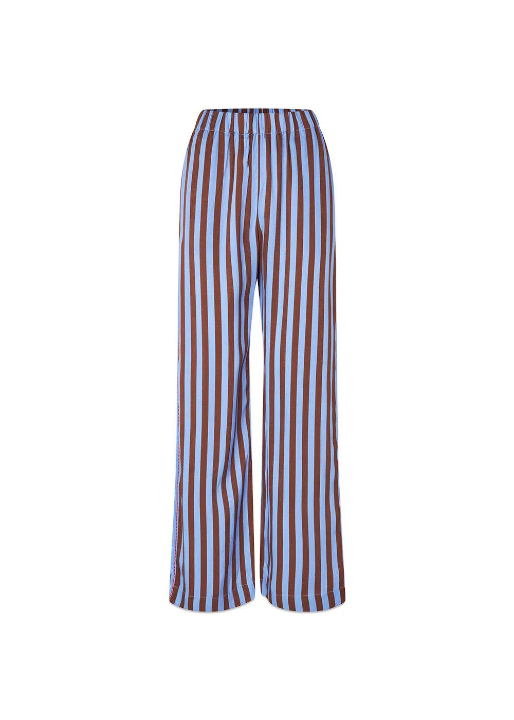 ELASTICATED LONG PANTS - Embroidery Stripe