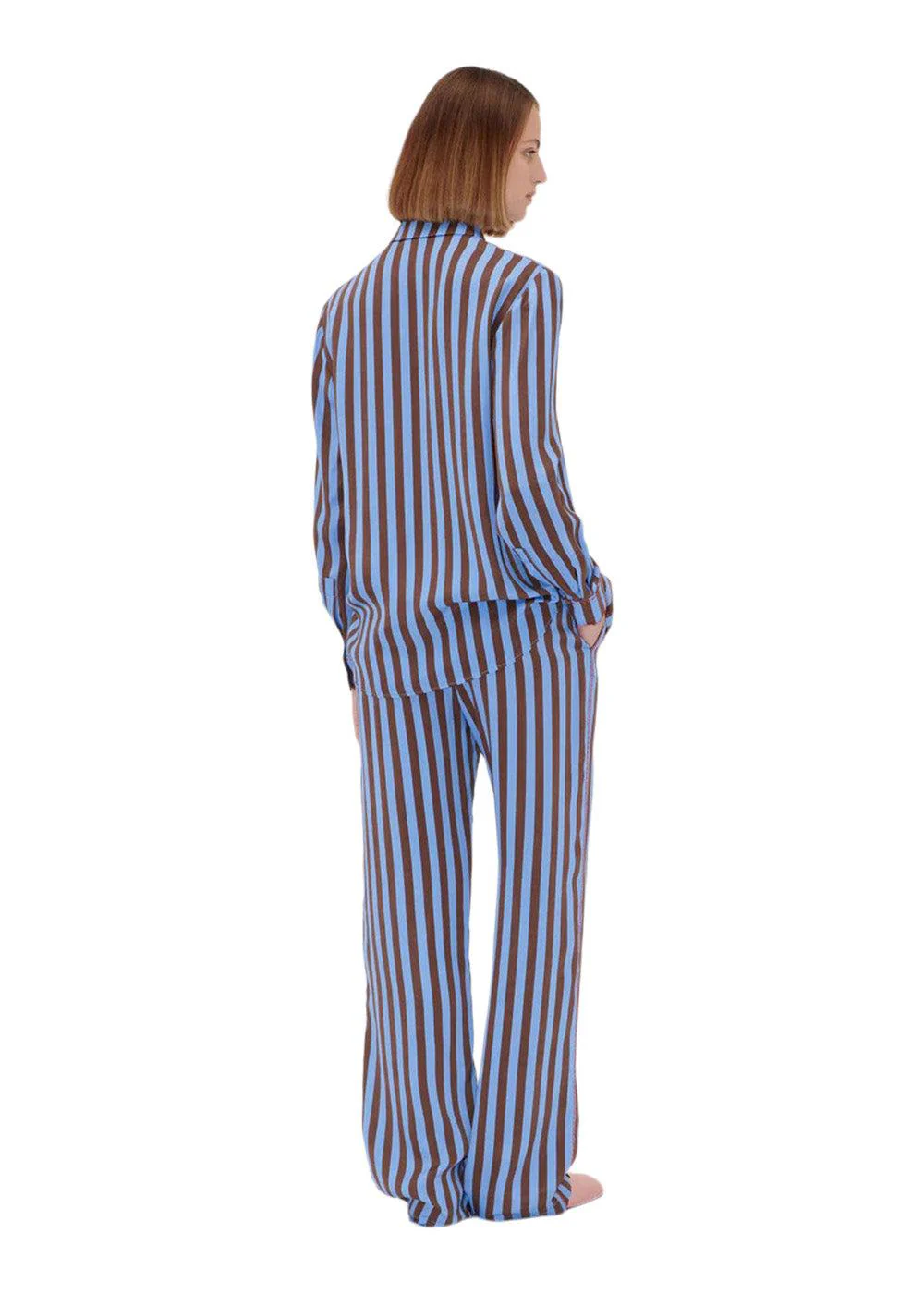 ELASTICATED LONG PANTS - Embroidery Stripe - Image 3
