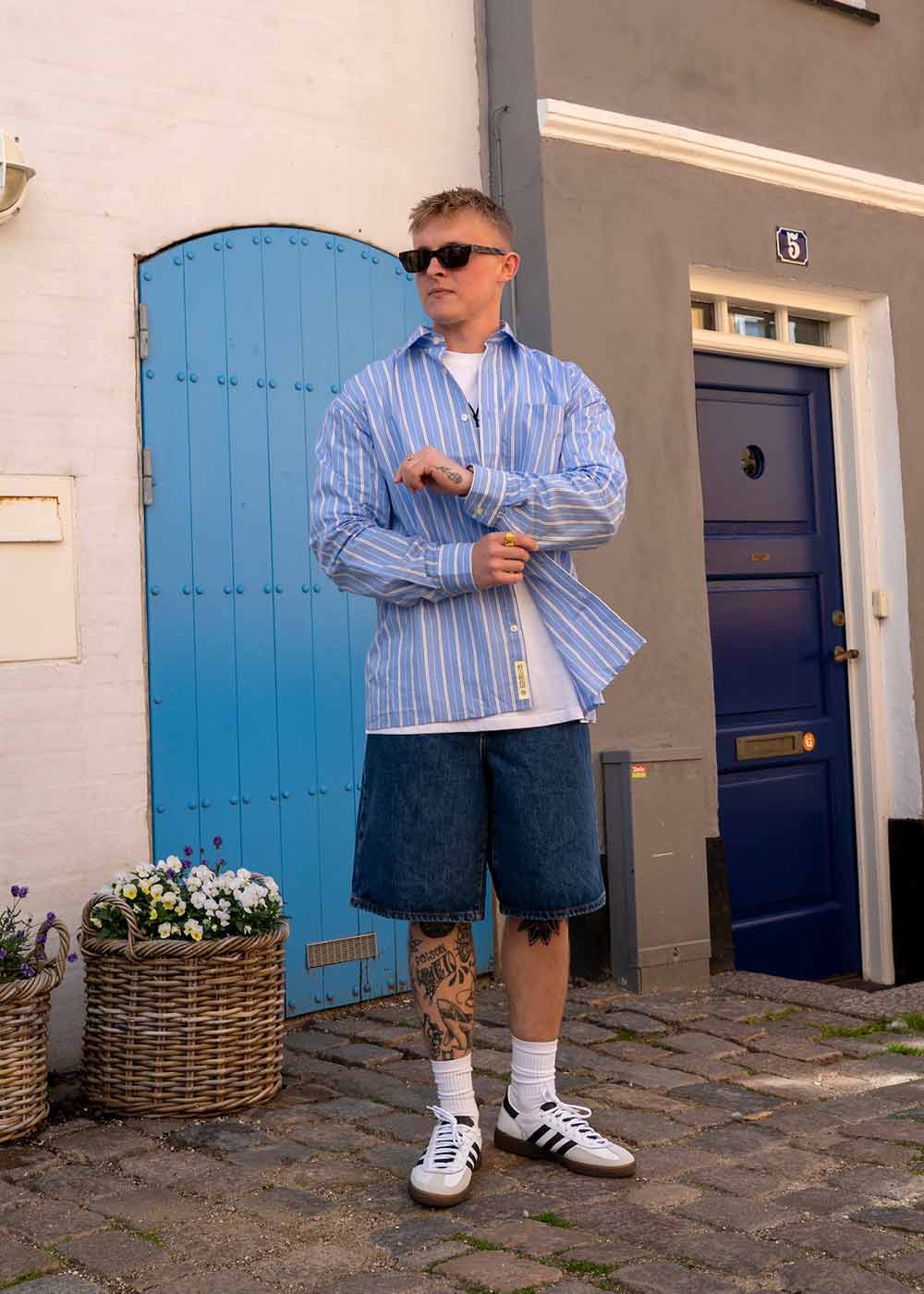 Rami Stone Shorts - Blue - Image 3
