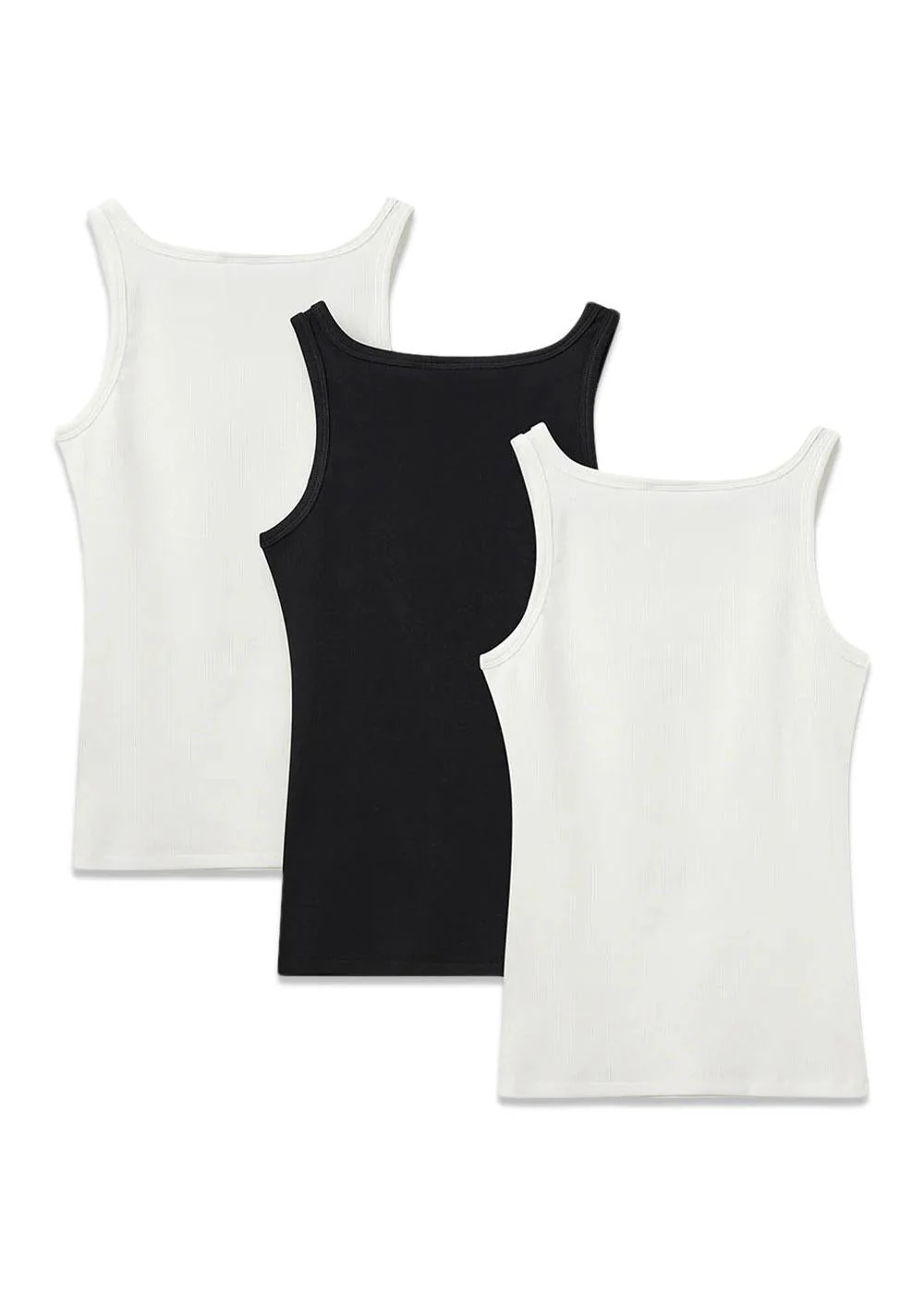 3 Pack Tank Top - White/Black - Image 2